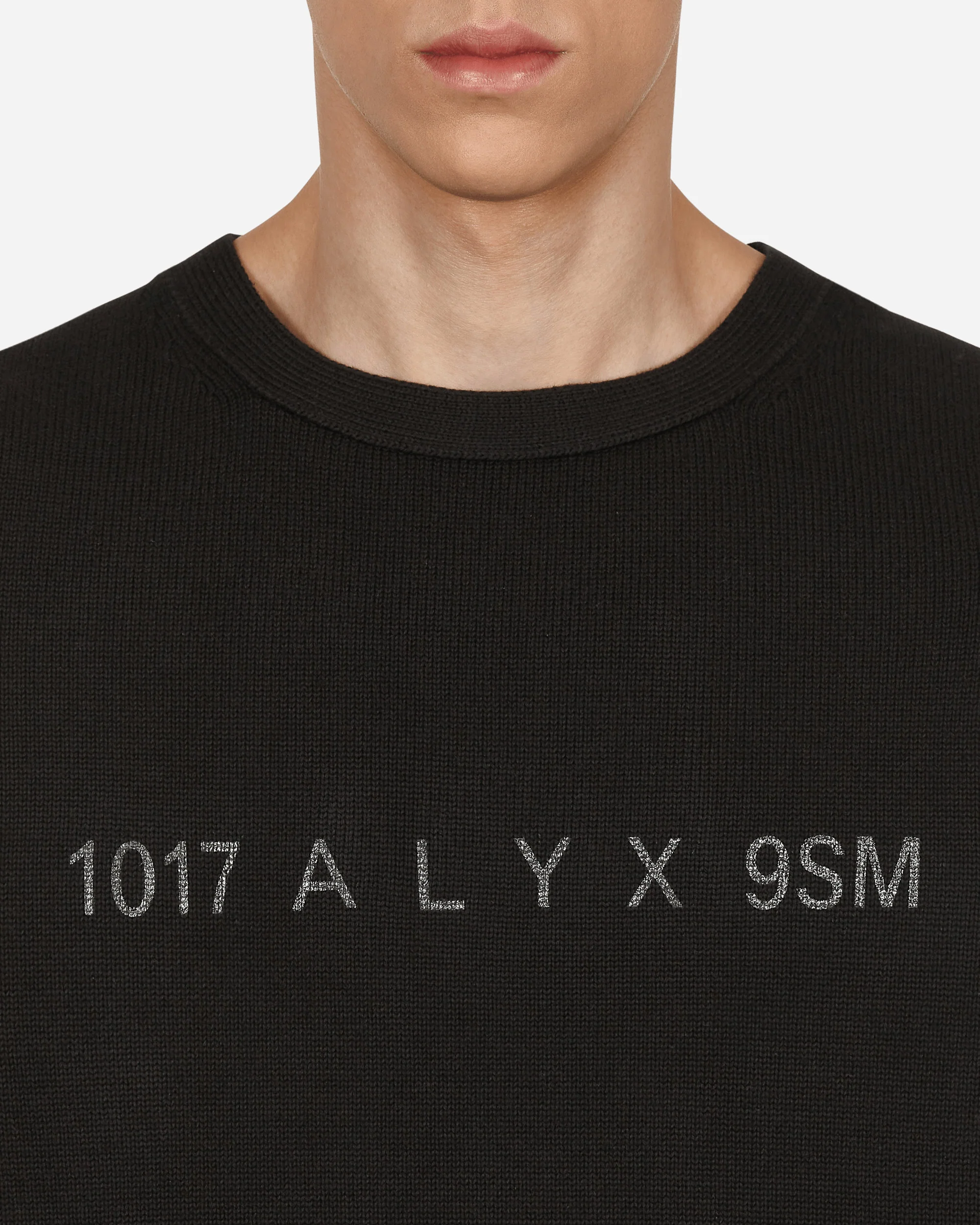 Treated Logo Crewneck Sweater Black - Image 5