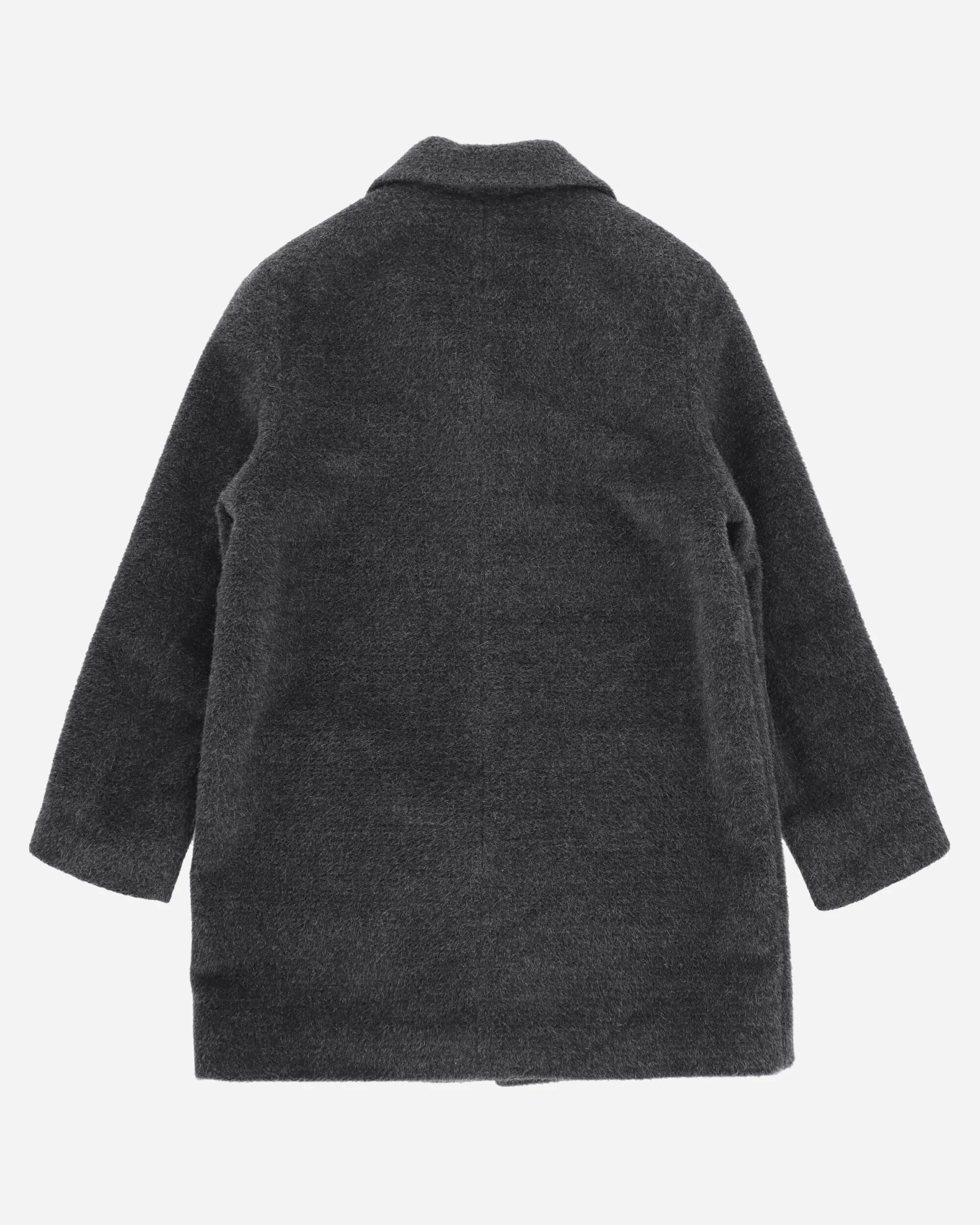 Women's Mohair & Alpaca Coat Grey - Image 2