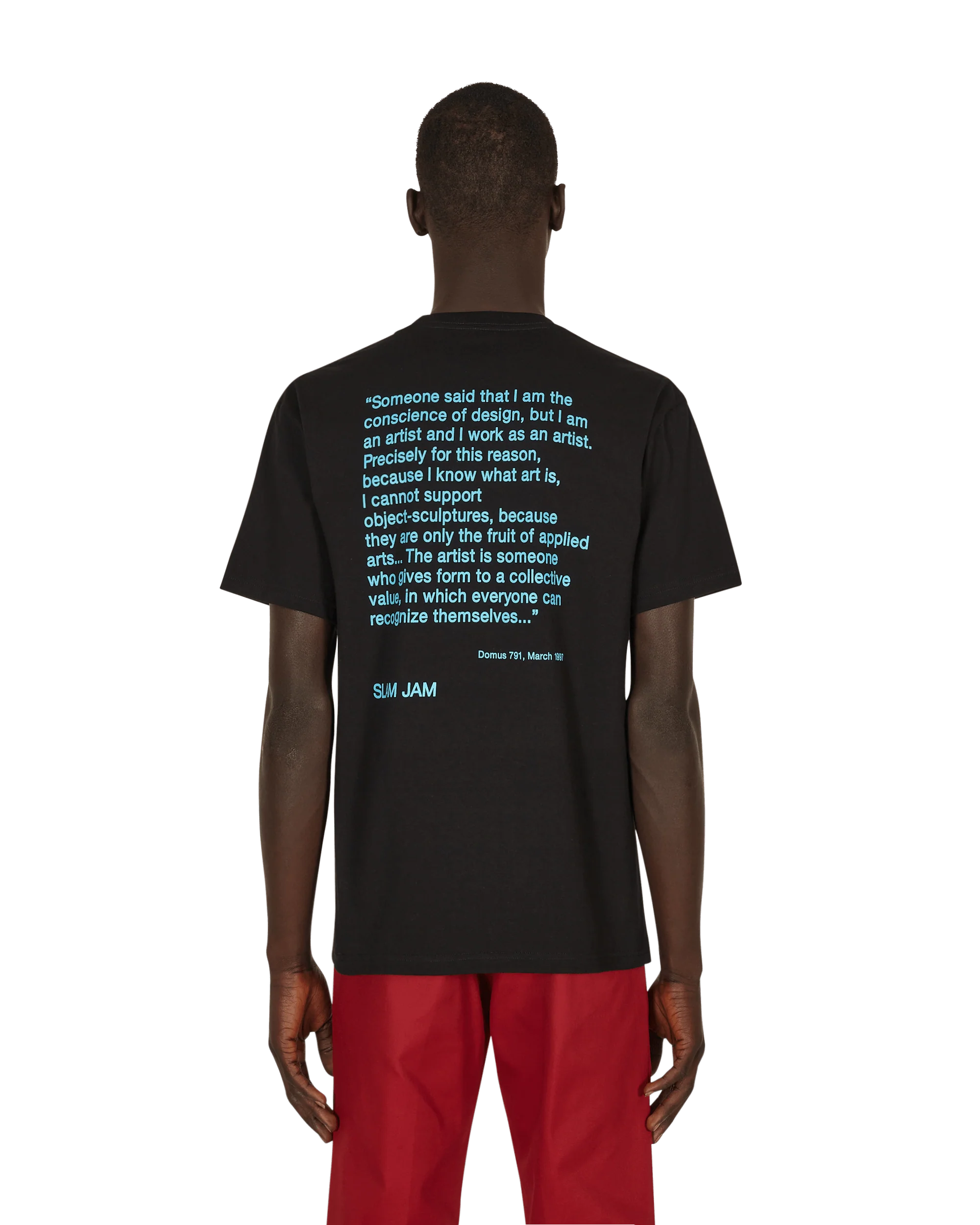 Slam Jam Ghost Writer T-Shirt Black - Image 4