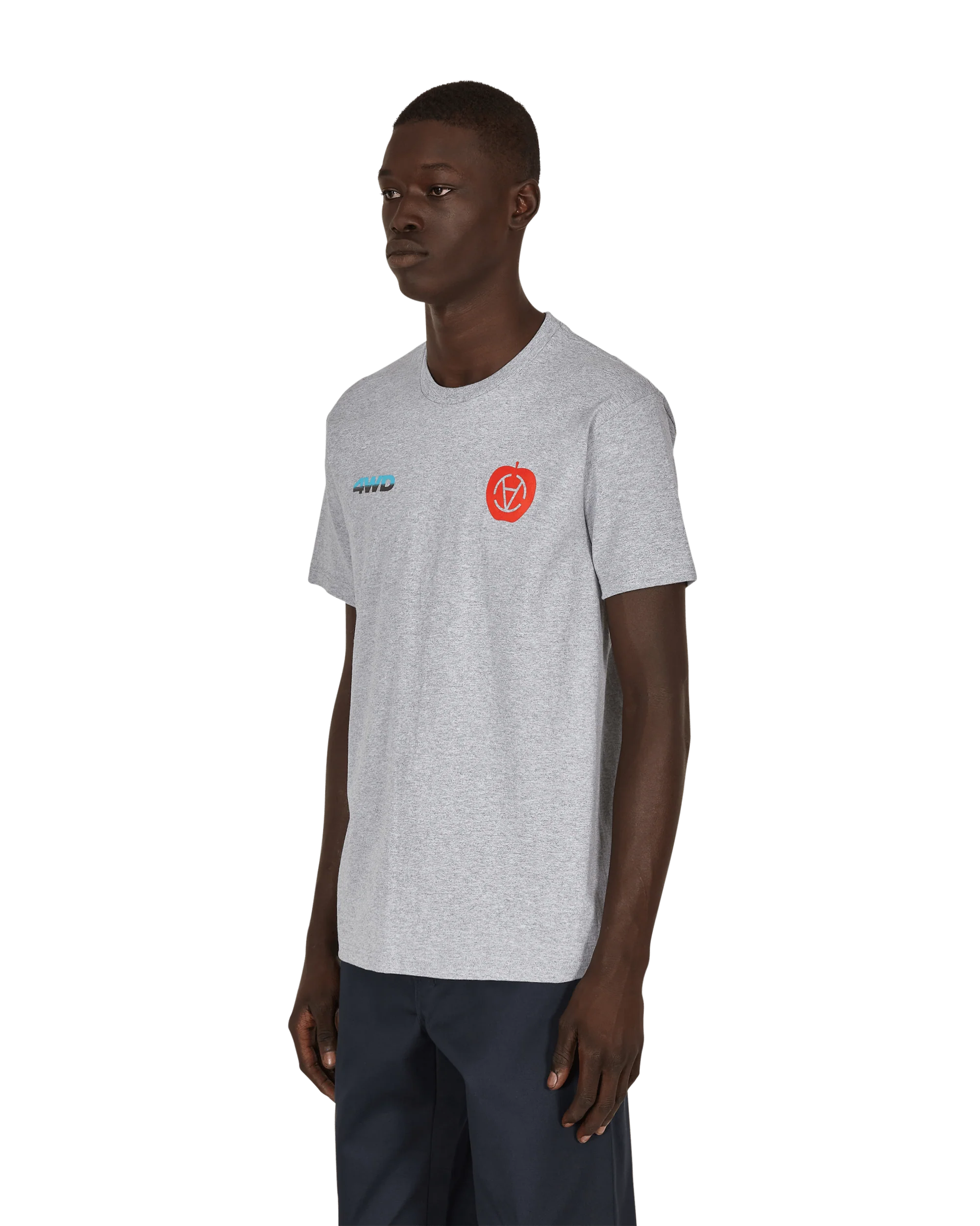 Slam Jam Ghost Writer T-Shirt Grey - Image 3