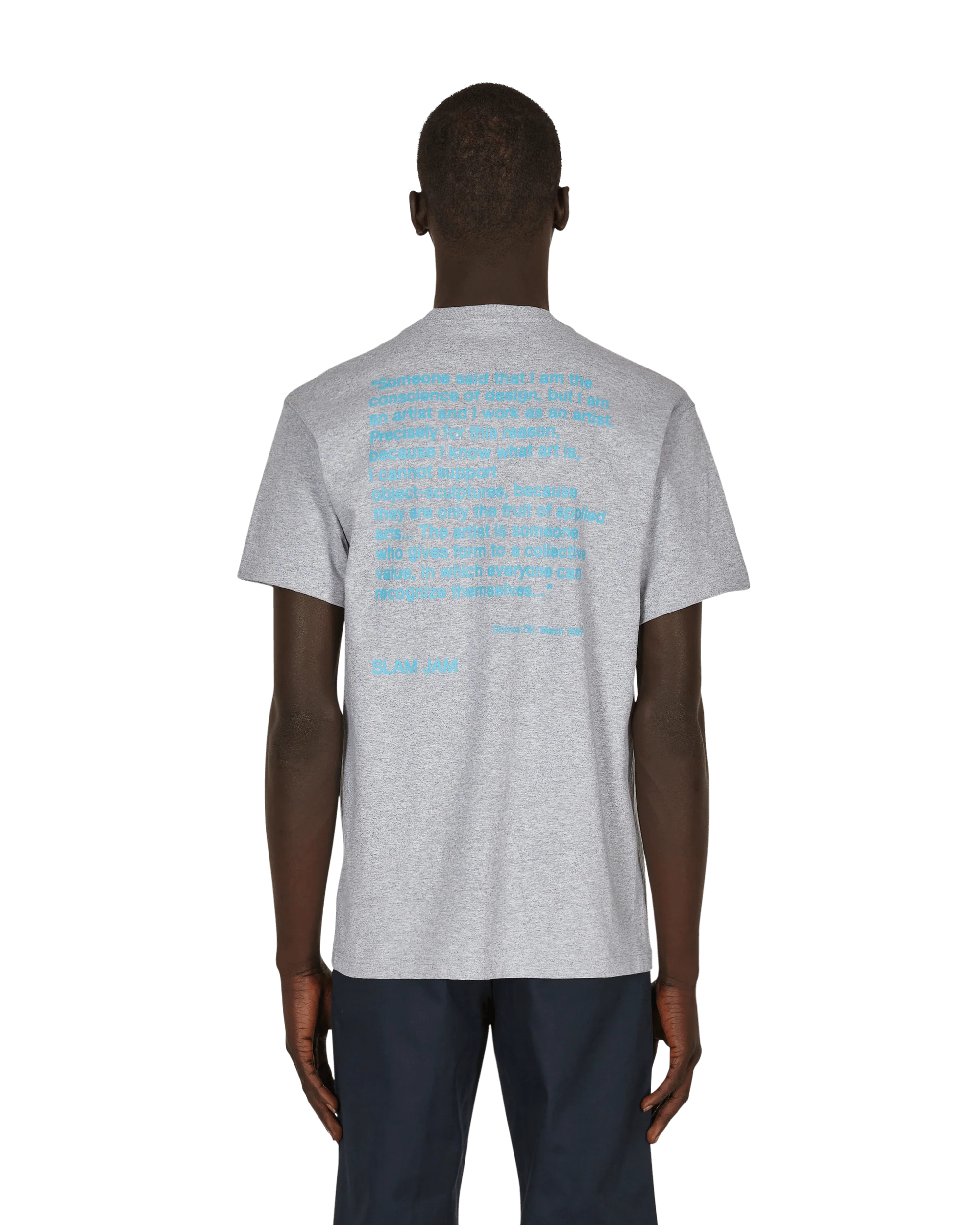 Slam Jam Ghost Writer T-Shirt Grey - Image 4