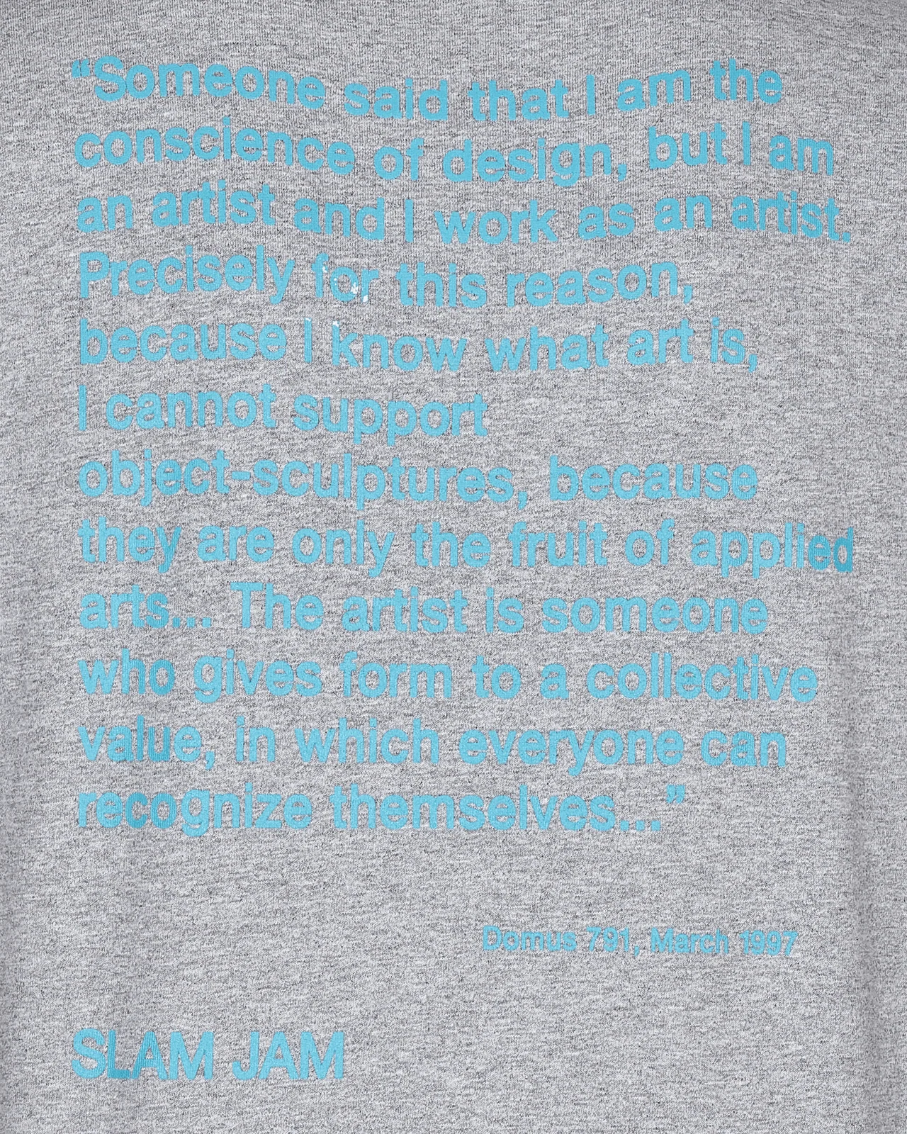 Slam Jam Ghost Writer T-Shirt Grey - Image 8