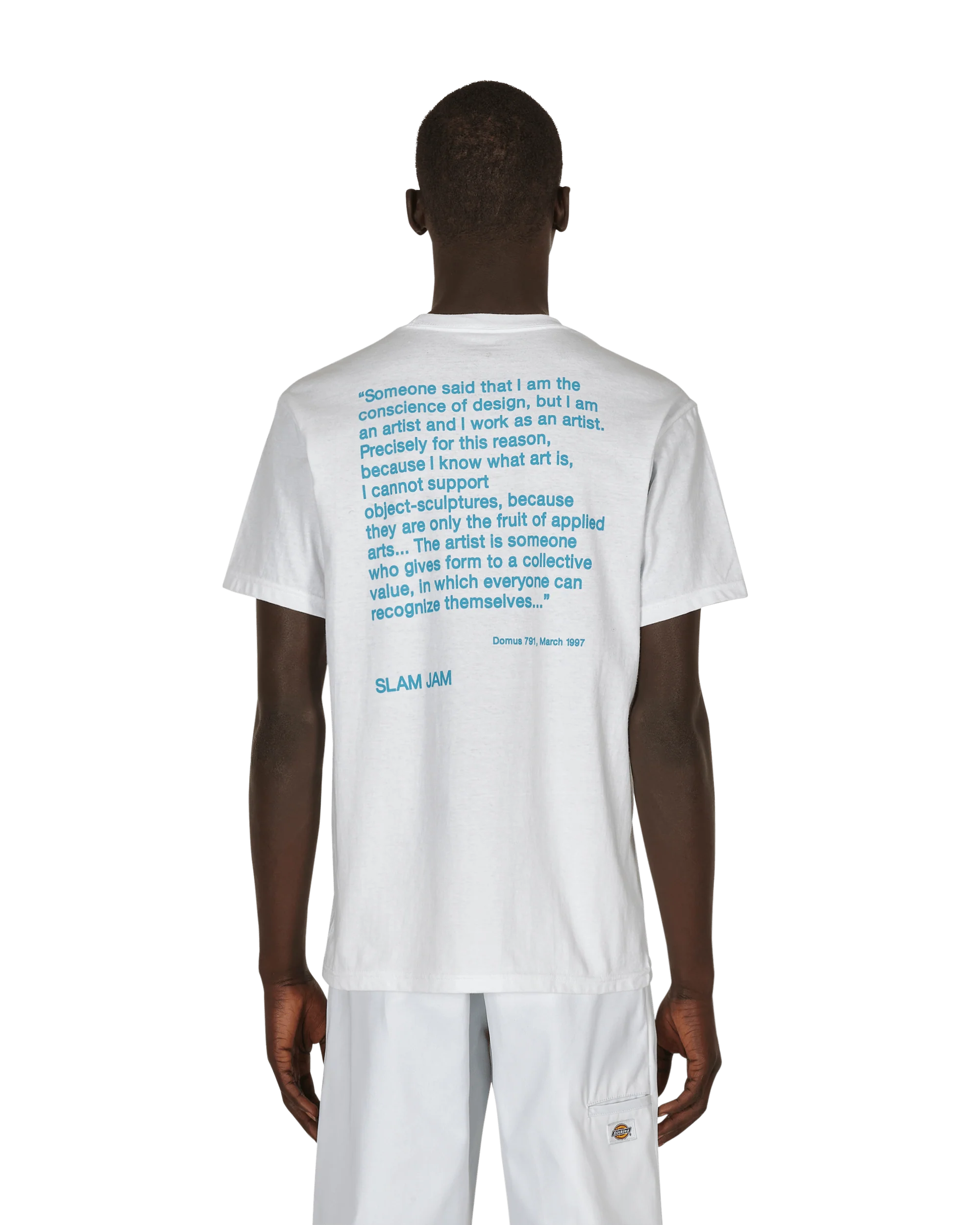 Slam Jam Ghost Writer T-Shirt White - Image 4