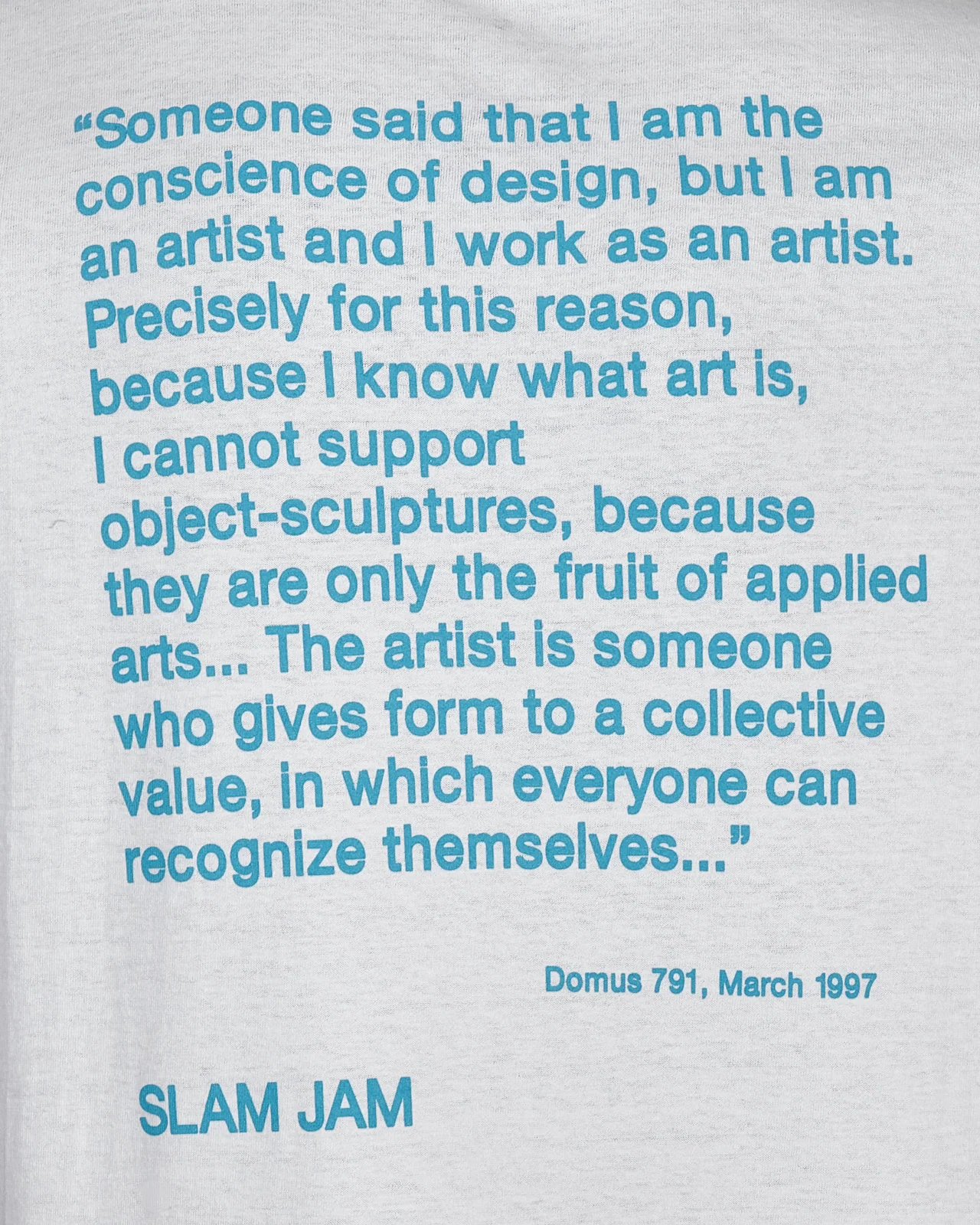 Slam Jam Ghost Writer T-Shirt White - Image 8