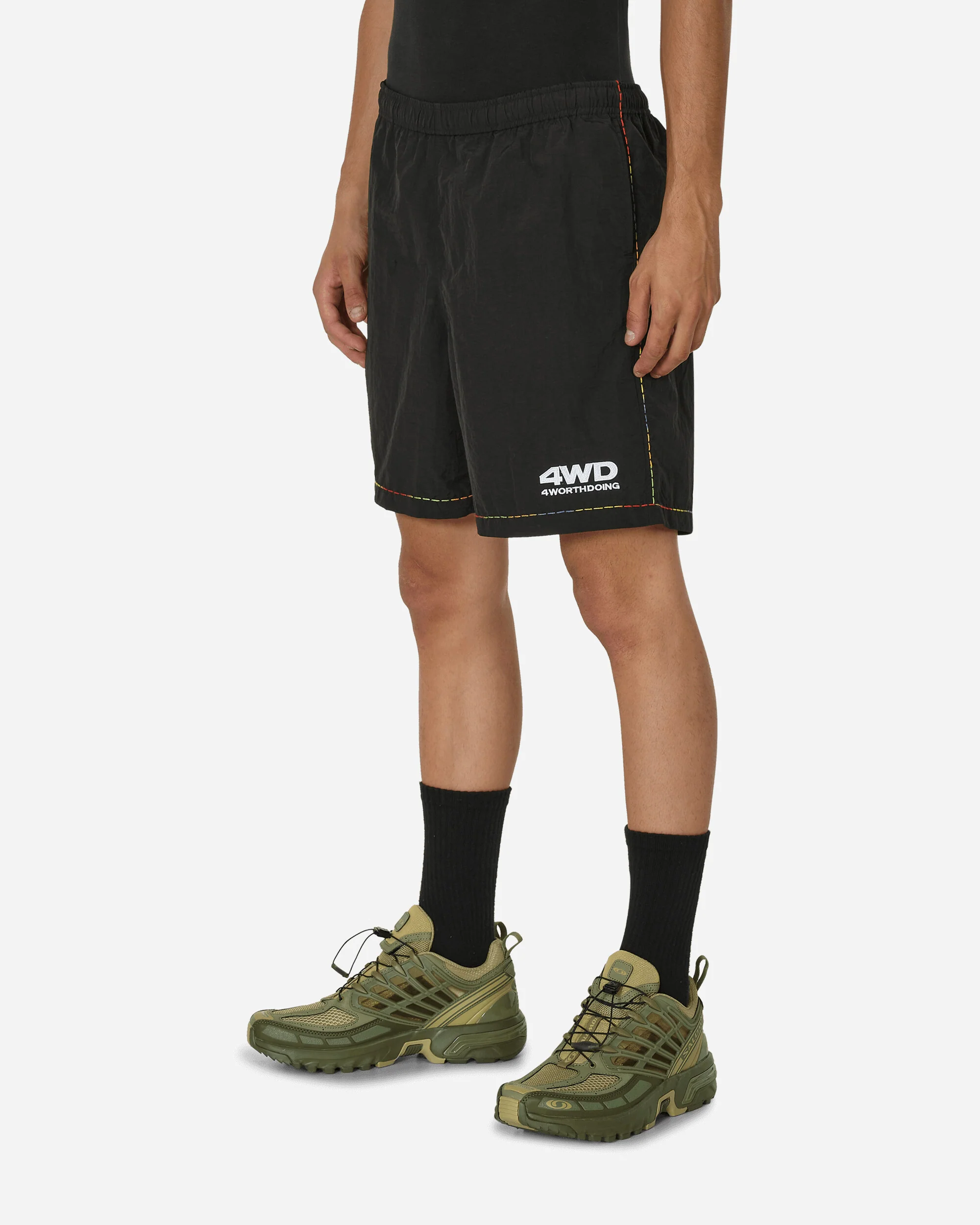 Gradient Stitched Shorts Black - Image 2