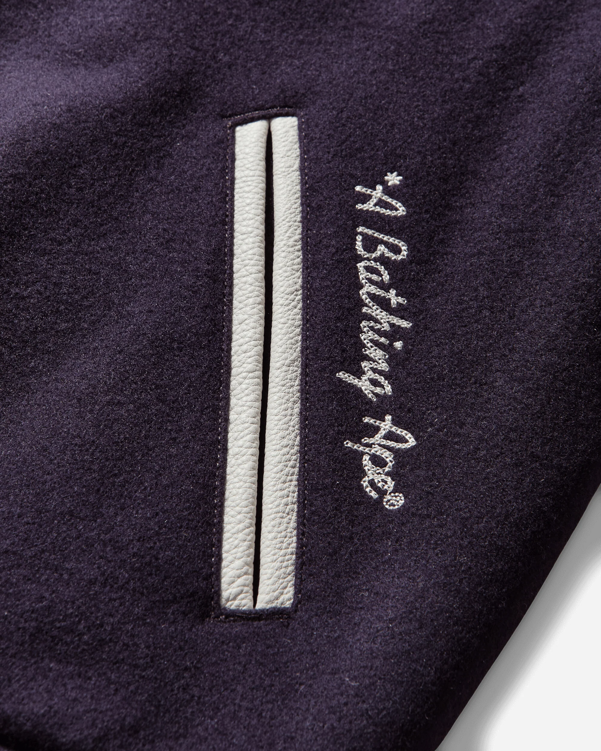 Men's Statue Of Liberty Varsity Jacket Purple - Image 4