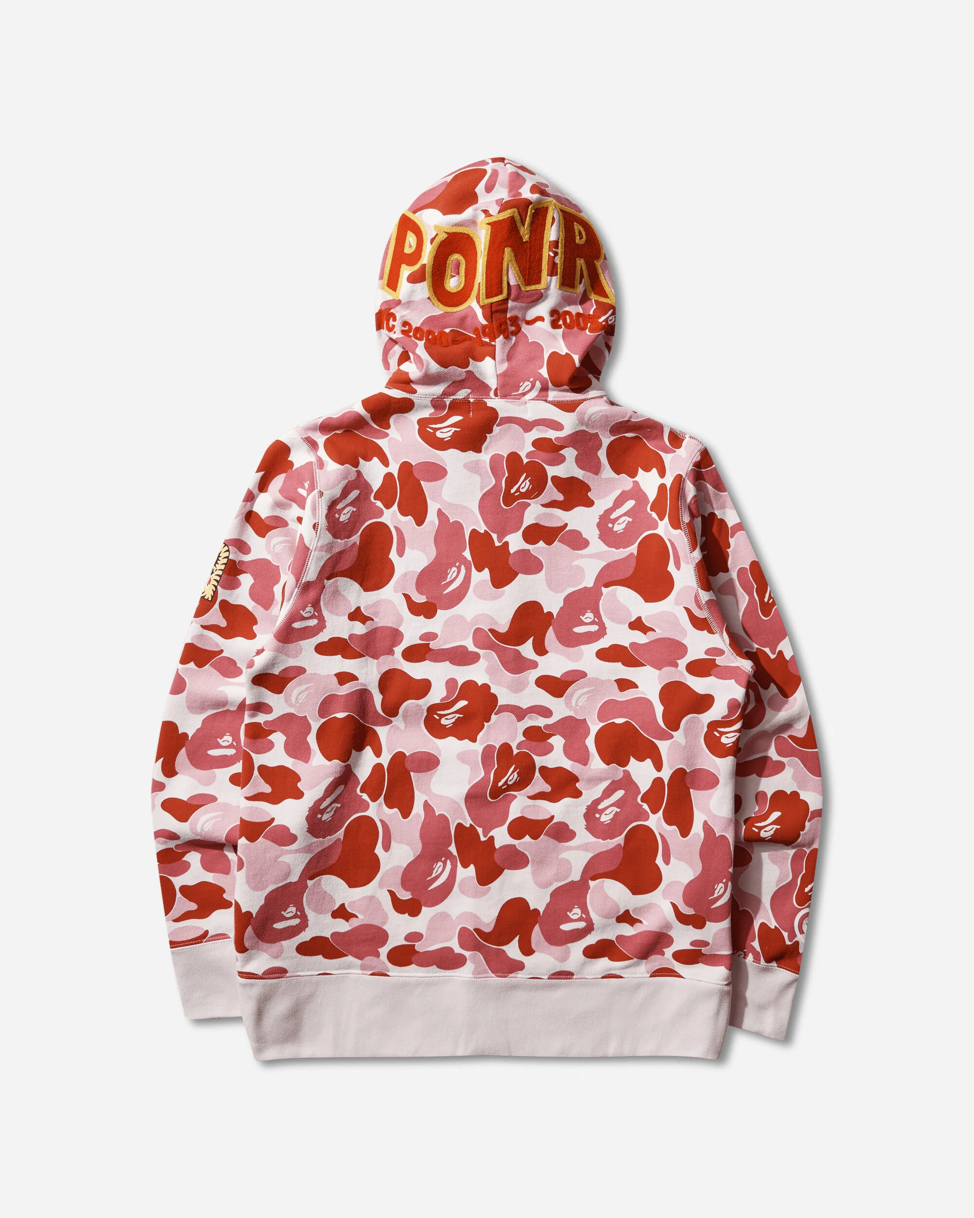 Men's ABC Camo 2nd Shark Full Zip Hoodie Pink - Image 3