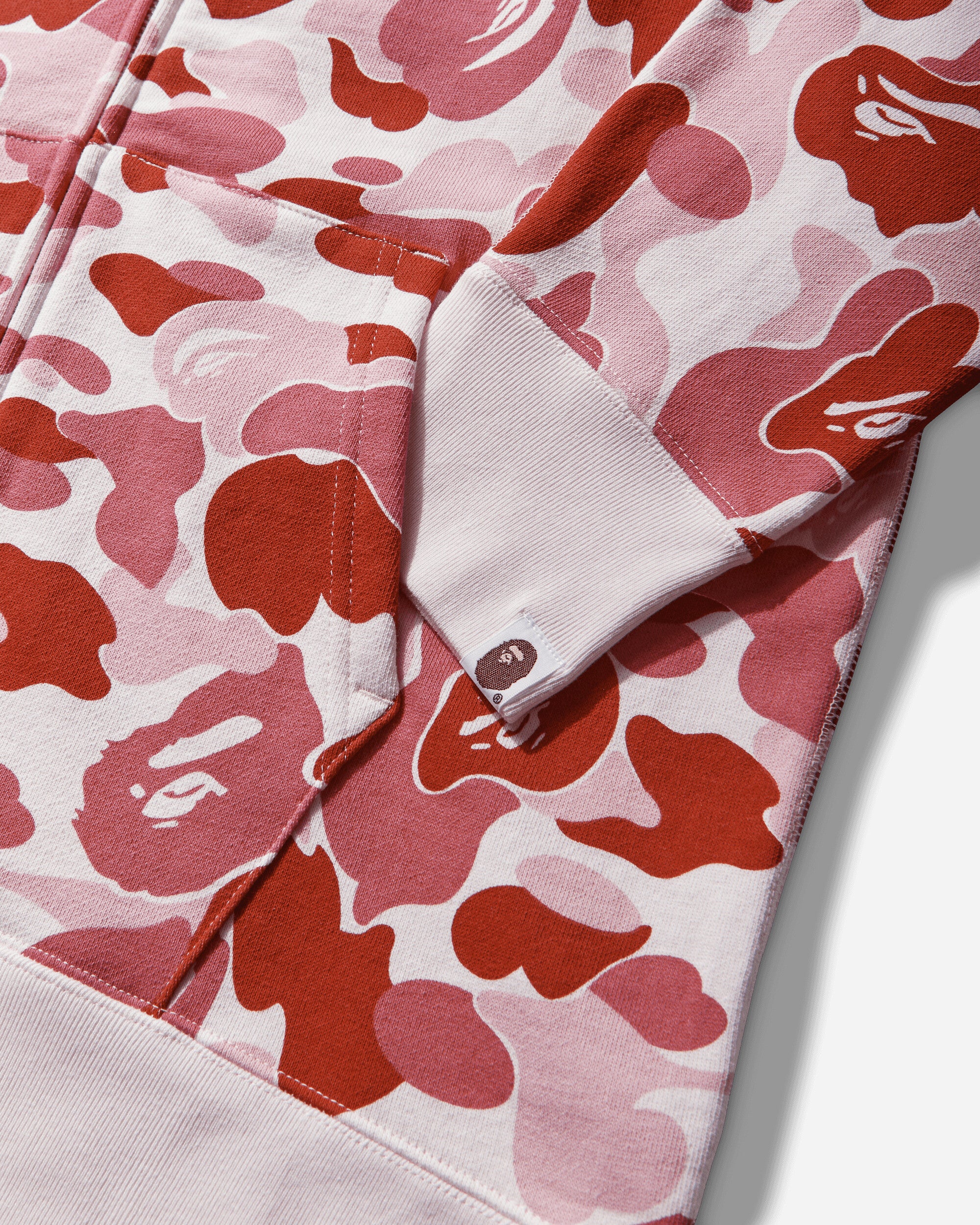 Men's ABC Camo 2nd Shark Full Zip Hoodie Pink - Image 4