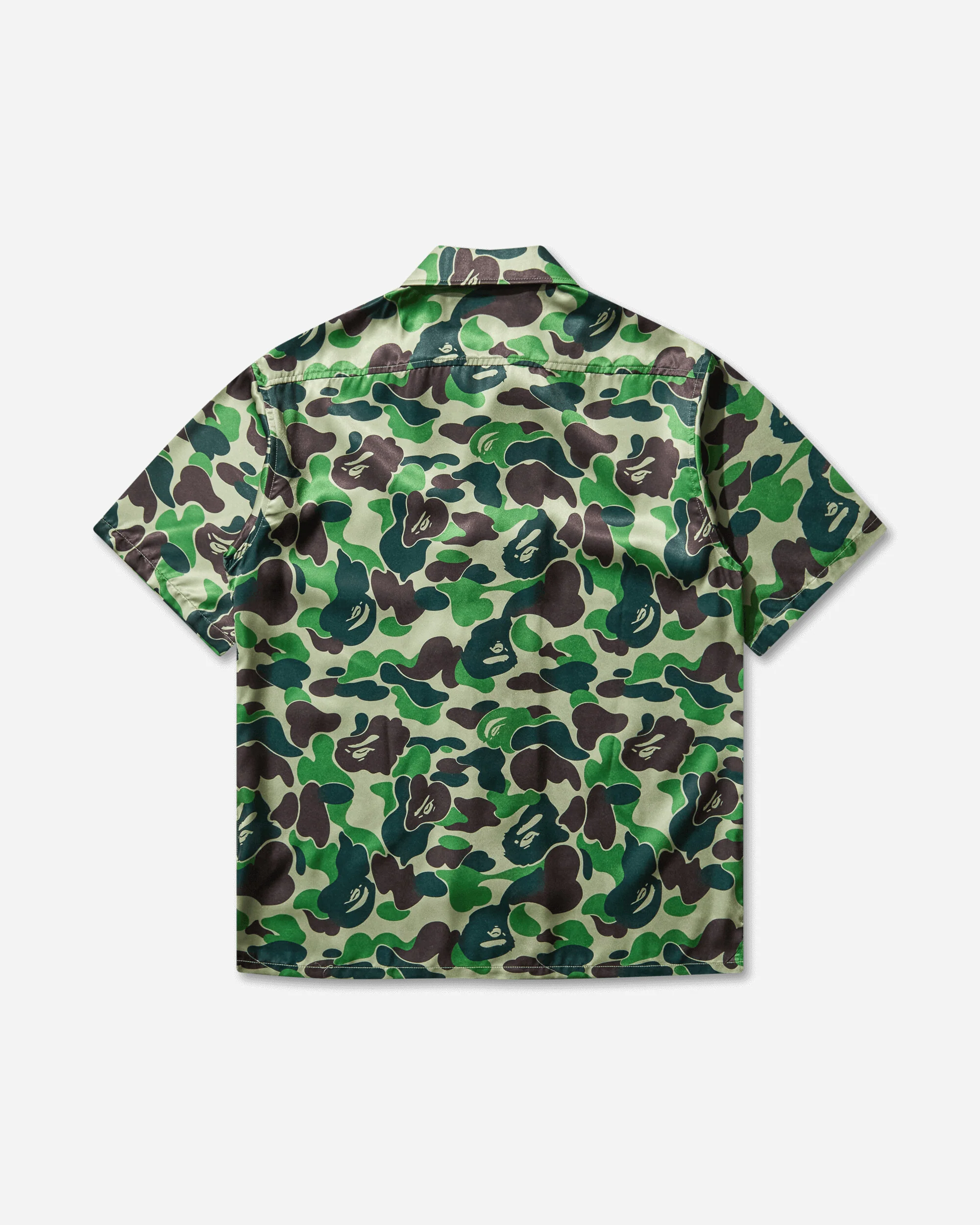 Men's ABC Camo Open Collar Shirt Green - Image 2