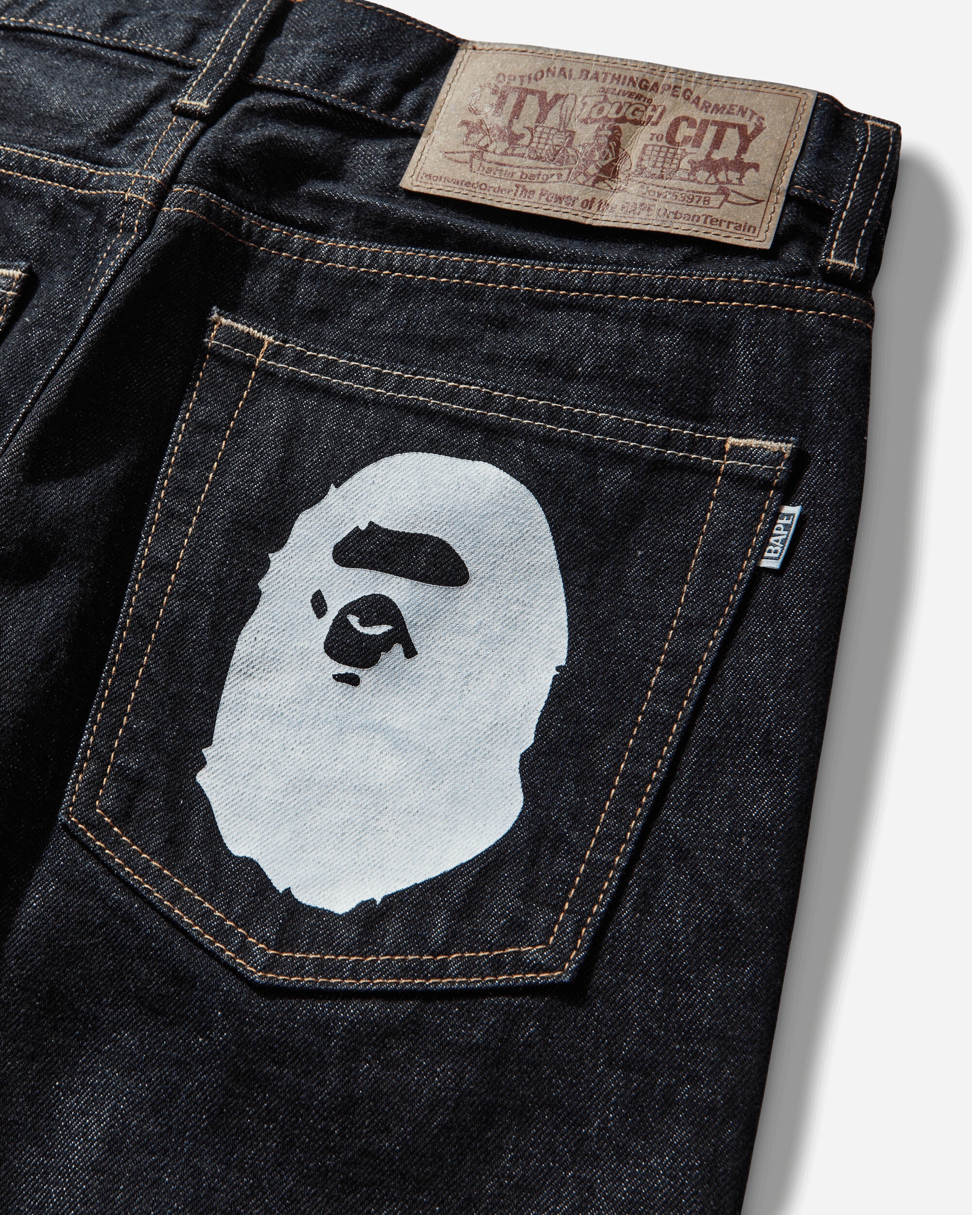 Men's Ape Head Denim Pants Indigo - Image 3
