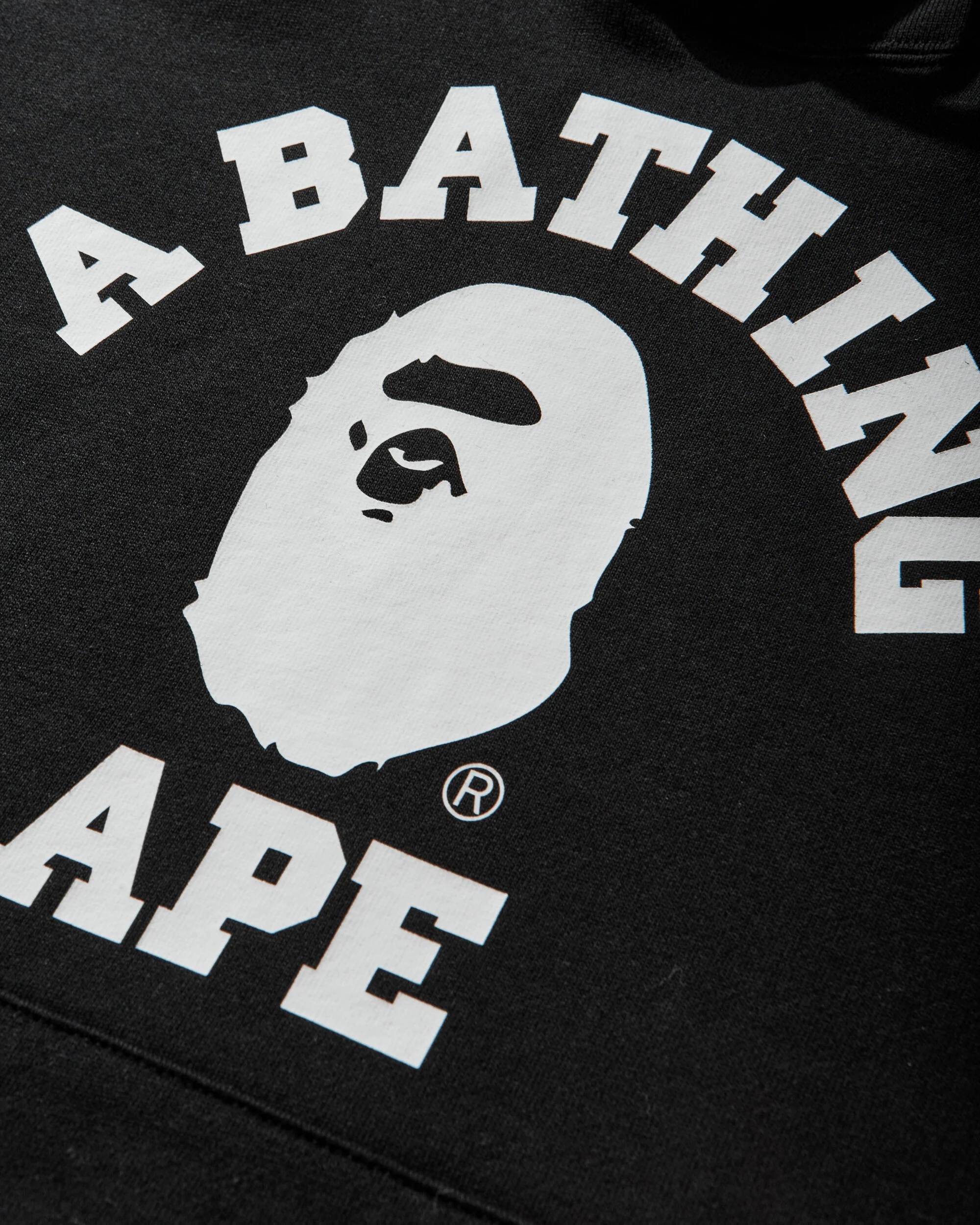 Men's College Pullover Hoodie Black - Image 3