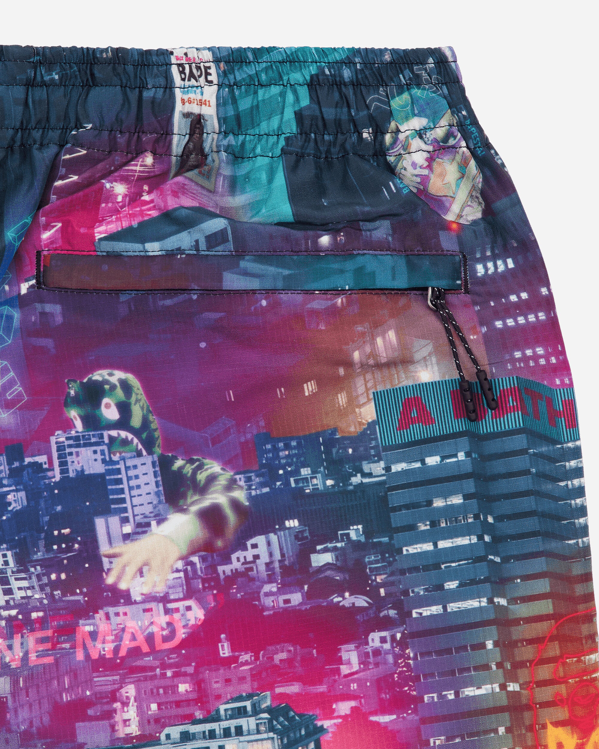 Men's Neon Tokyo Track Shorts Multicolor - Image 3