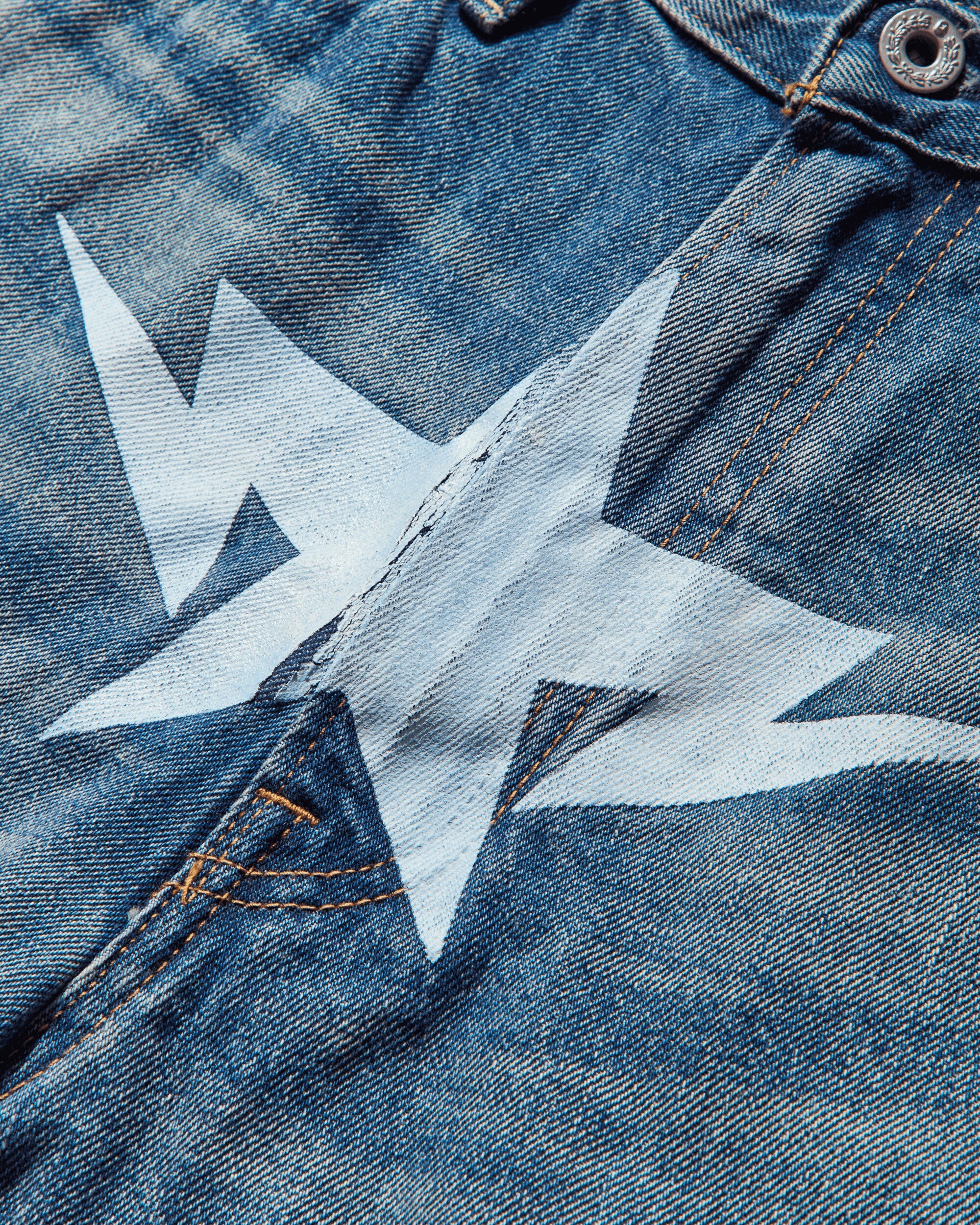 Men's TWIN STA Denim Shorts Light Indigo - Image 3