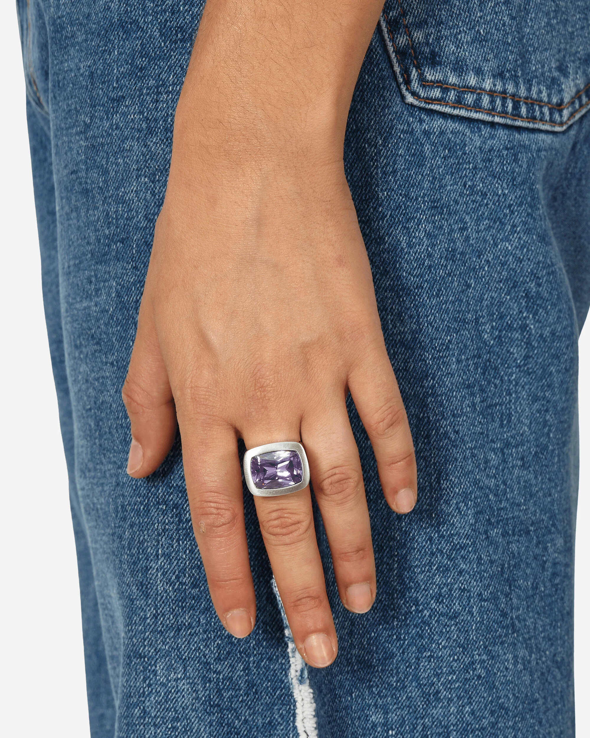 Stone Ring Silver / Purple - Image 6
