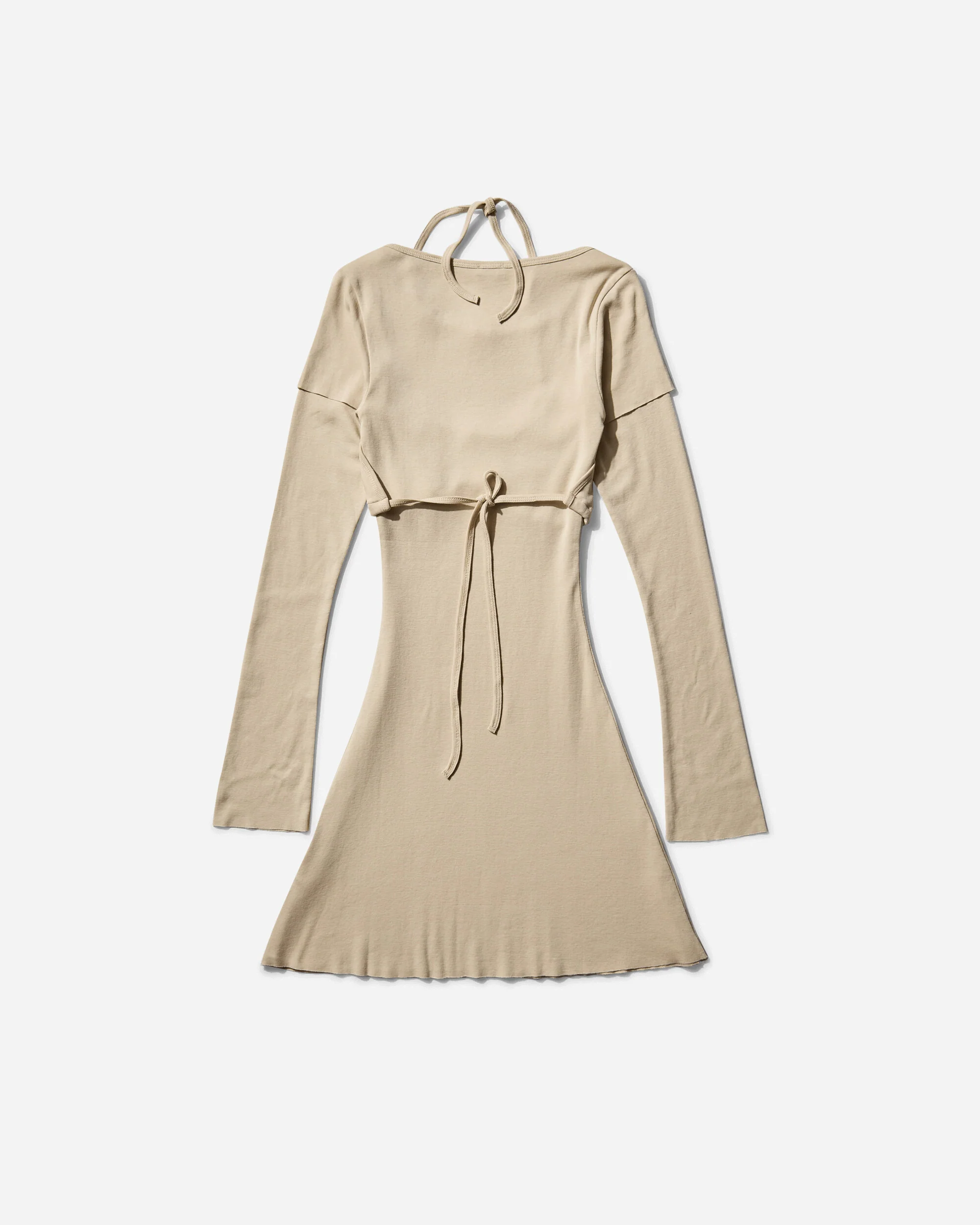Women's Overlayered Dress Beige - Image 2