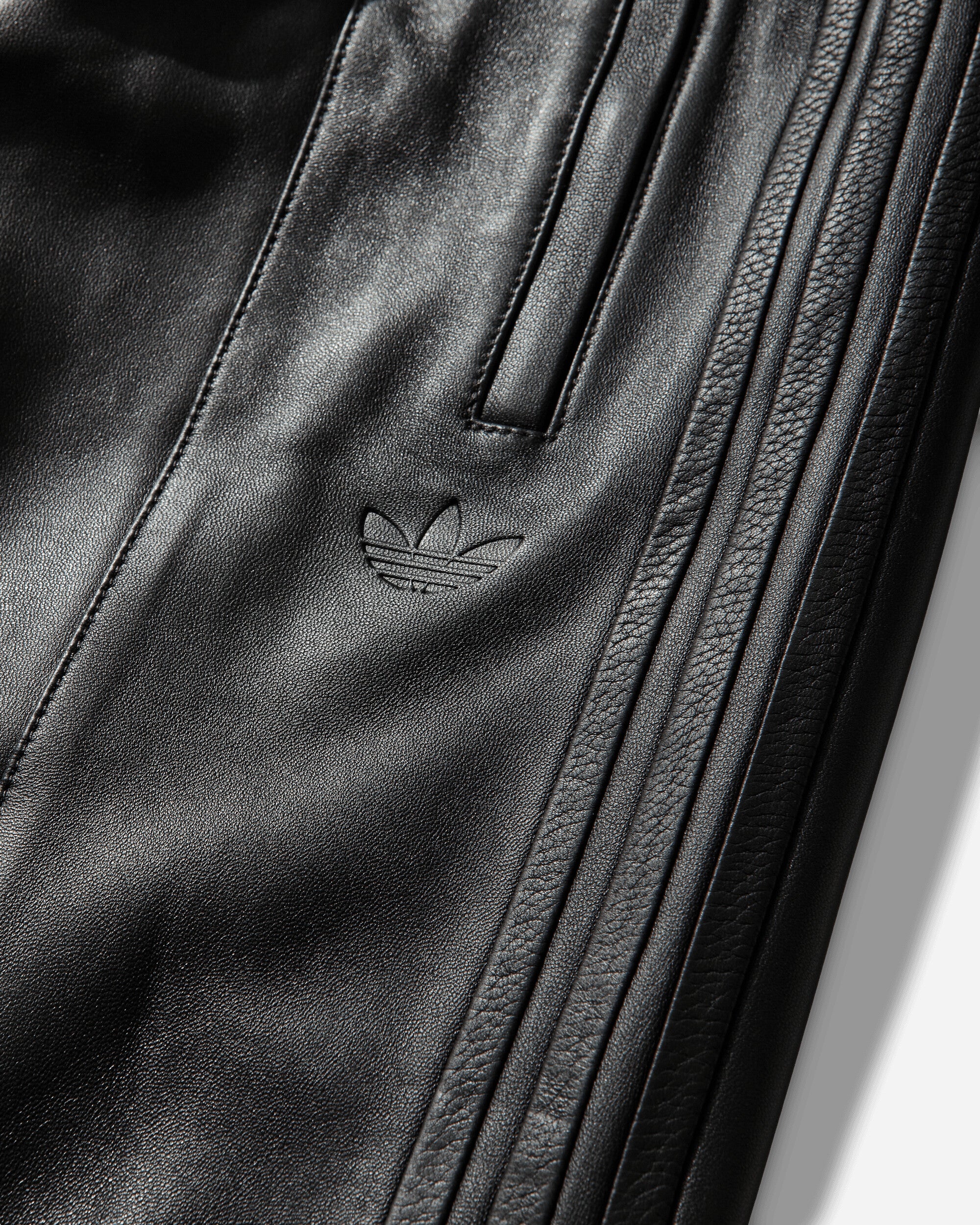 A-TYPE Leather Firebird Track Pants Black - Image 3