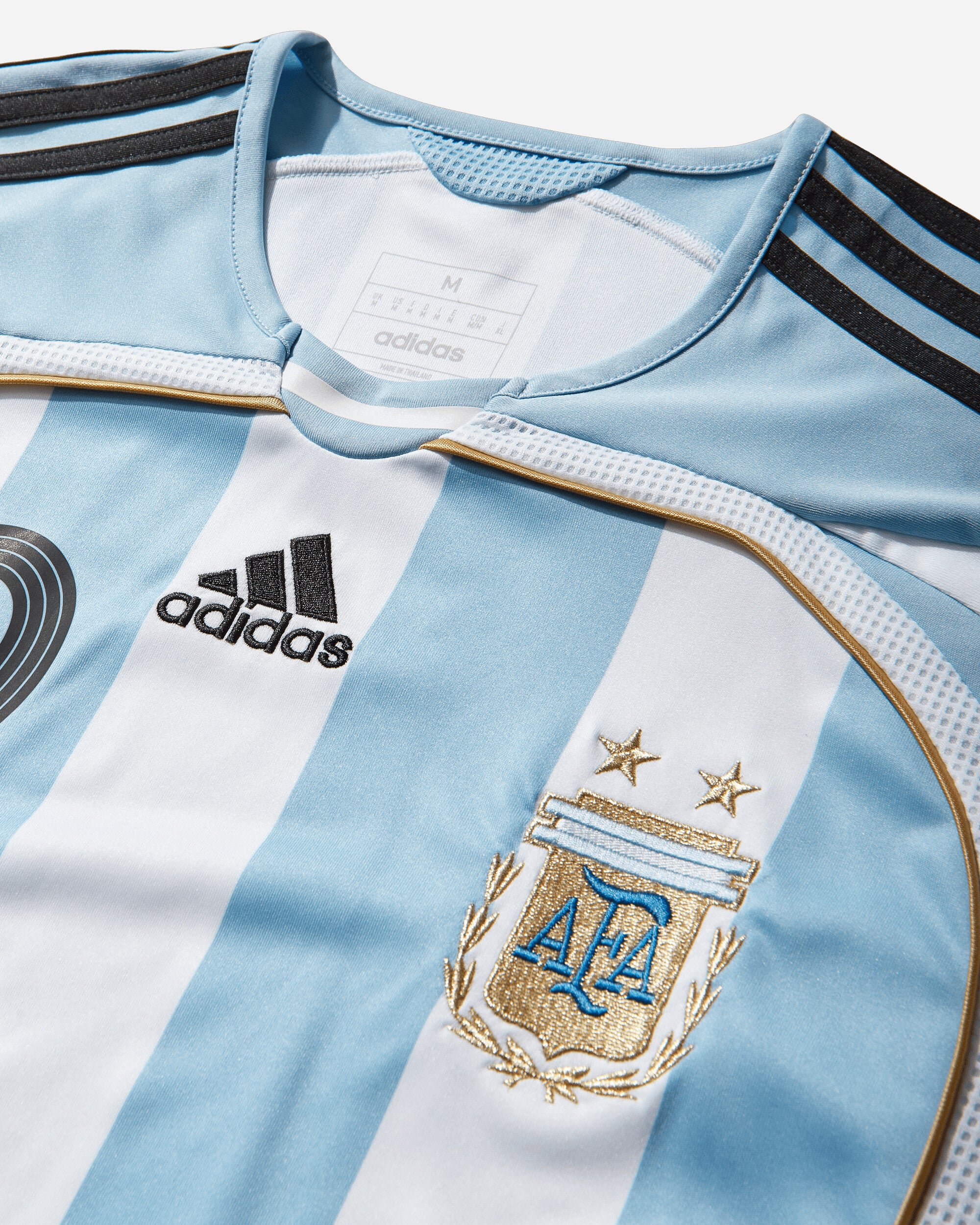 Men's Argentina Home Jersey 2006 Messi White - Image 3