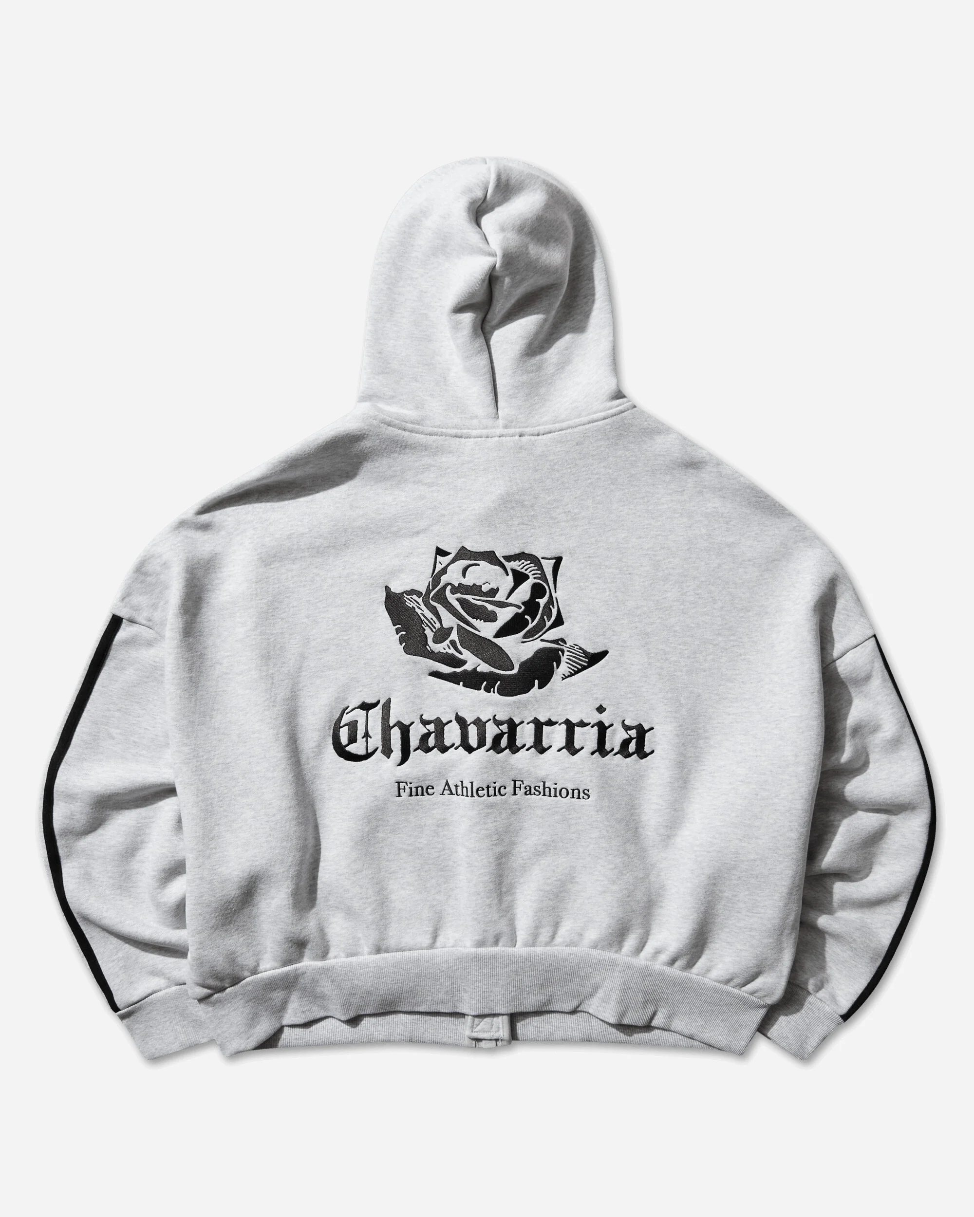 Men's Willy Chavarria Full Zip Hoodie Light Grey - Image 2
