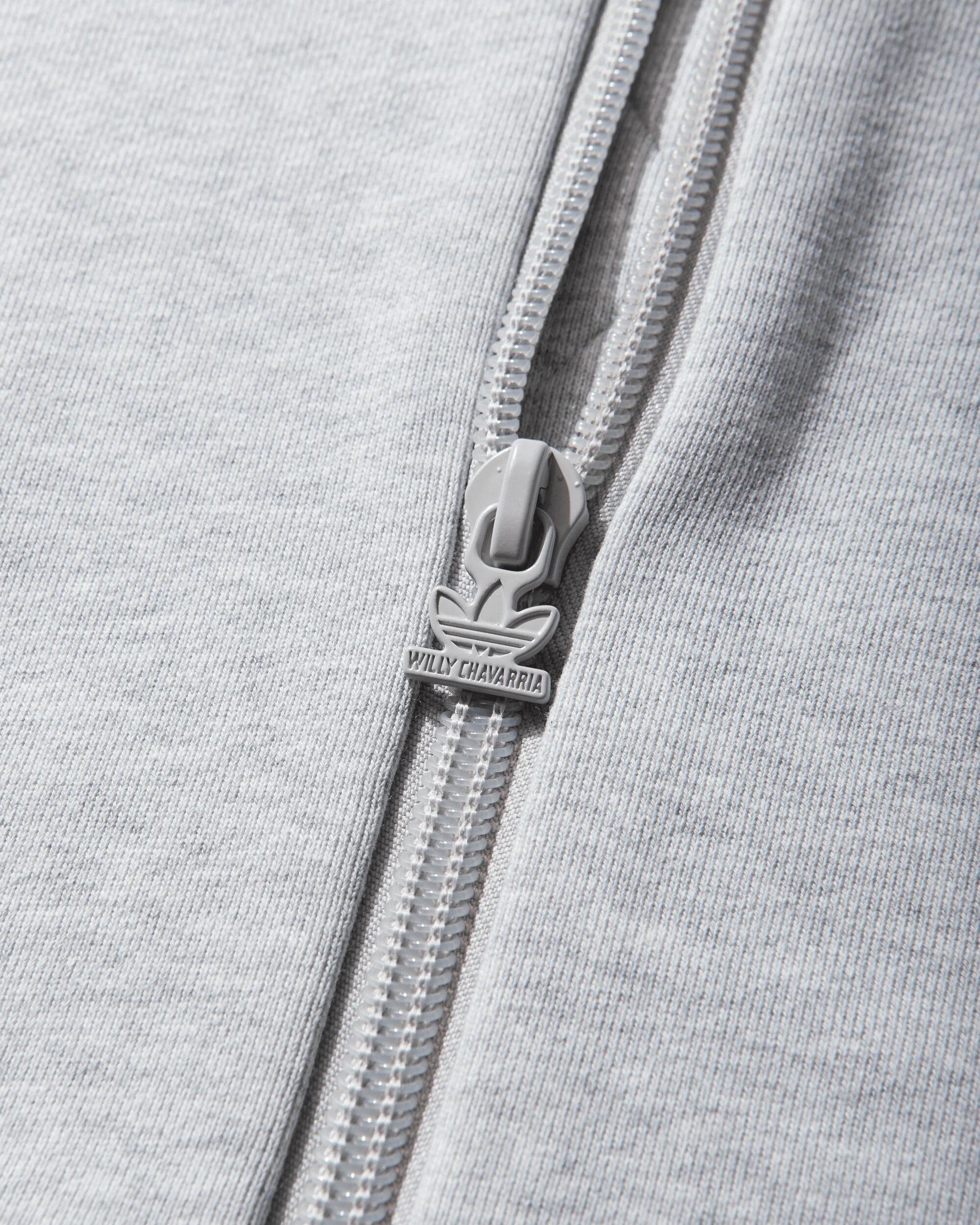 Men's Willy Chavarria Full Zip Hoodie Light Grey - Image 4