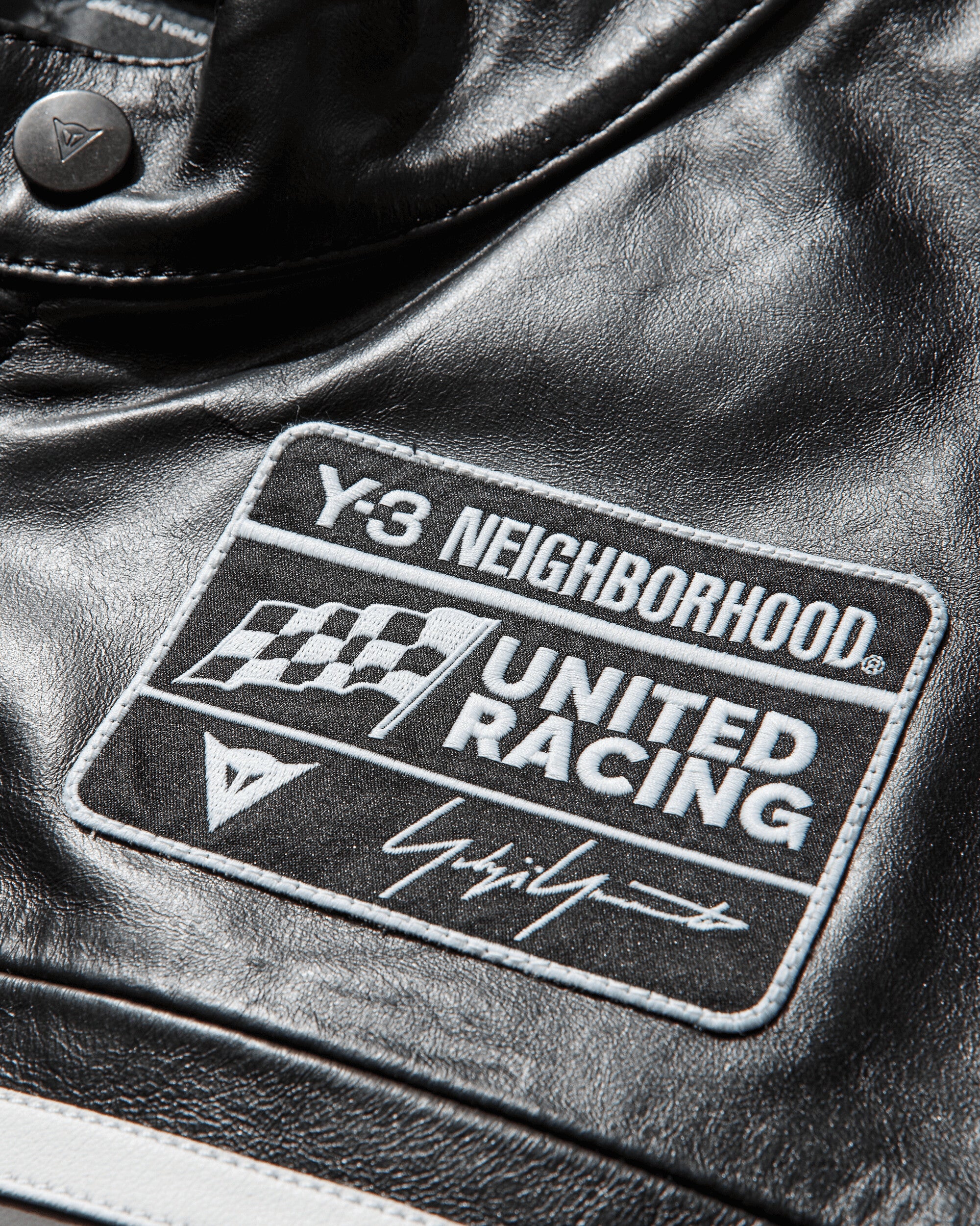 Men's Y-3 x Neighborhood Dainese Leather Racer Jacket Black - Image 4