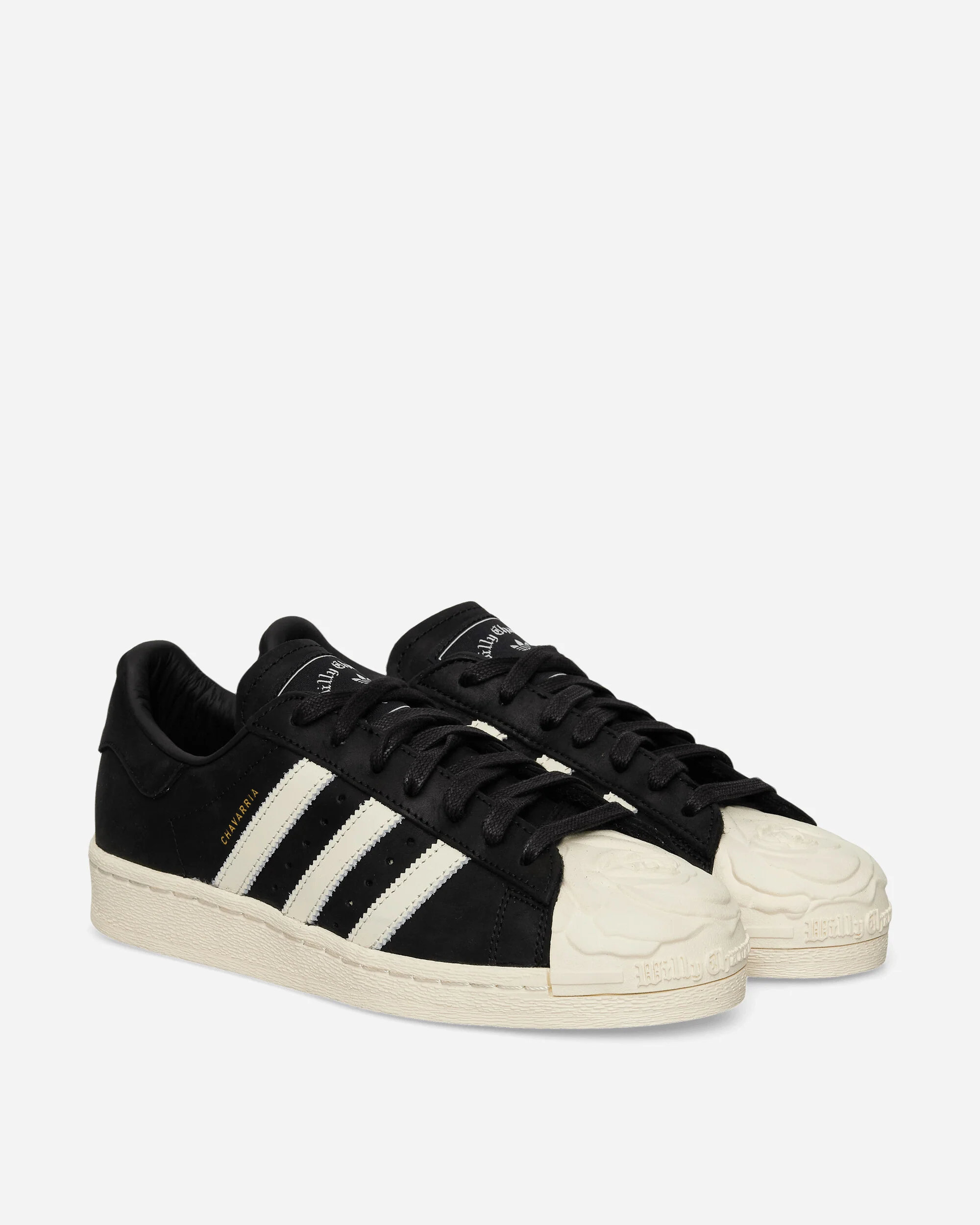 Willy Chavarria Superstar Sneakers Core Black / Cream White - Image 2