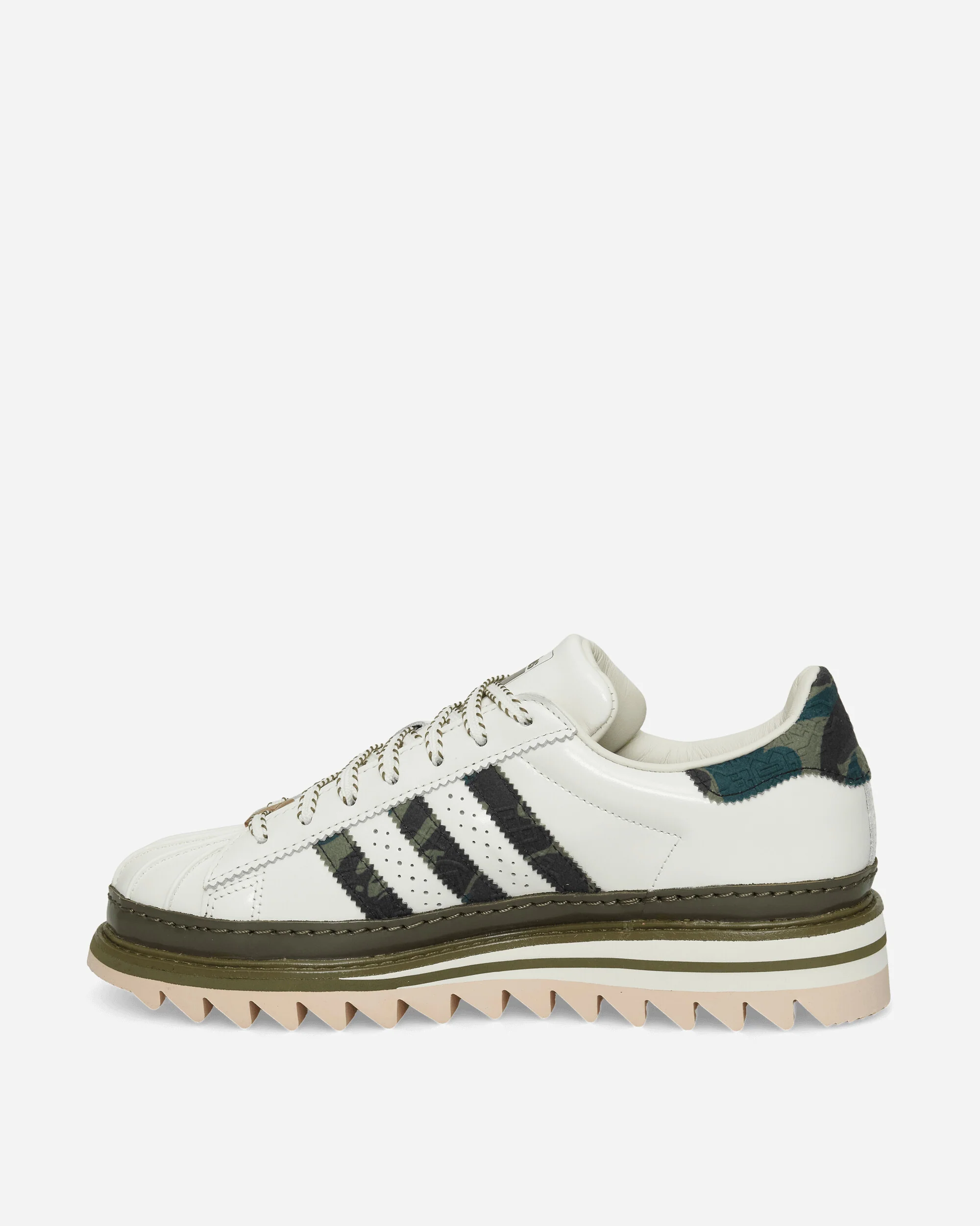 CLOT x BAPE Superstar by Edison Chen Sneakers Off White / Branch / Olive Cargo - Image 3