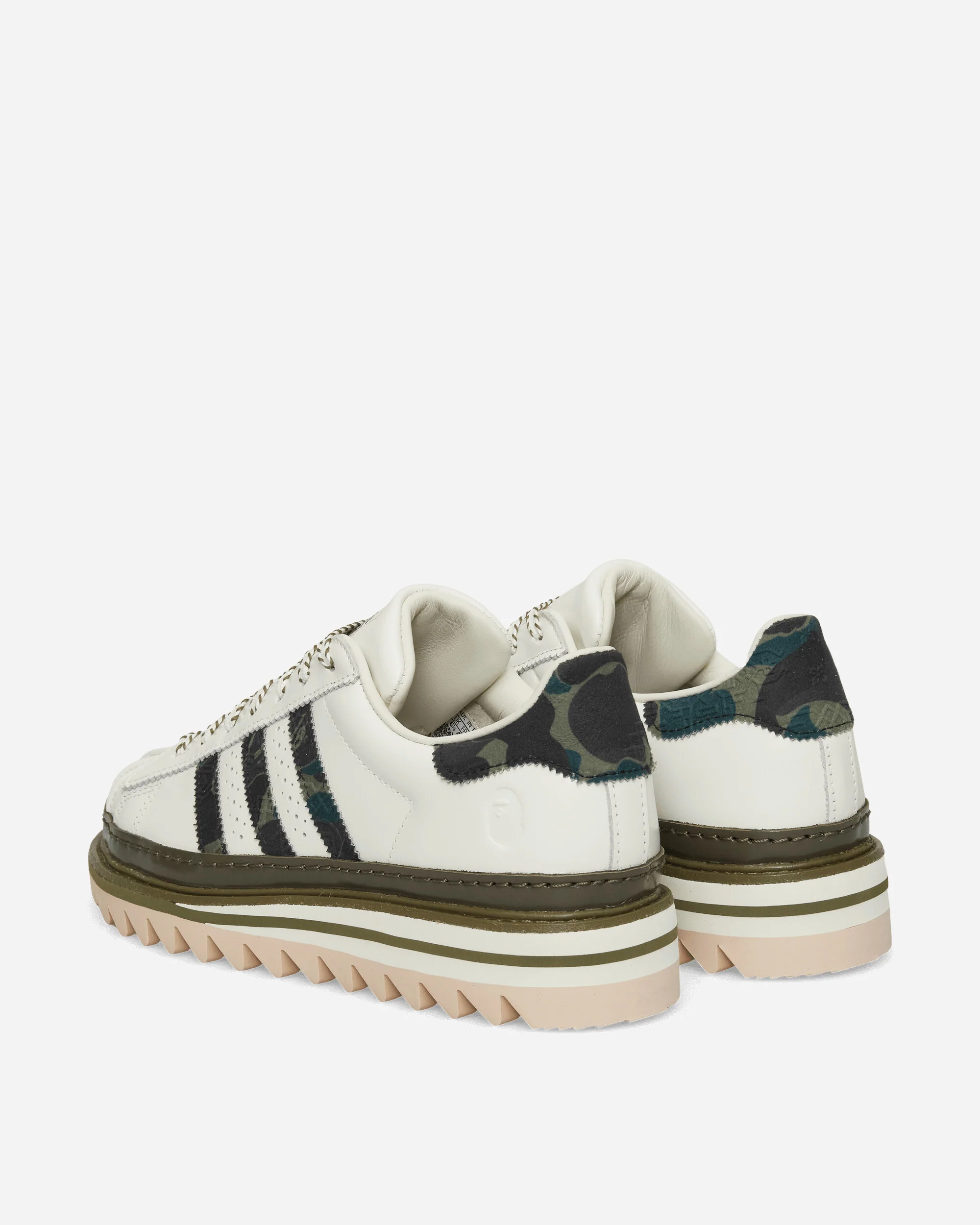CLOT x BAPE Superstar by Edison Chen Sneakers Off White / Branch / Olive Cargo - Image 4