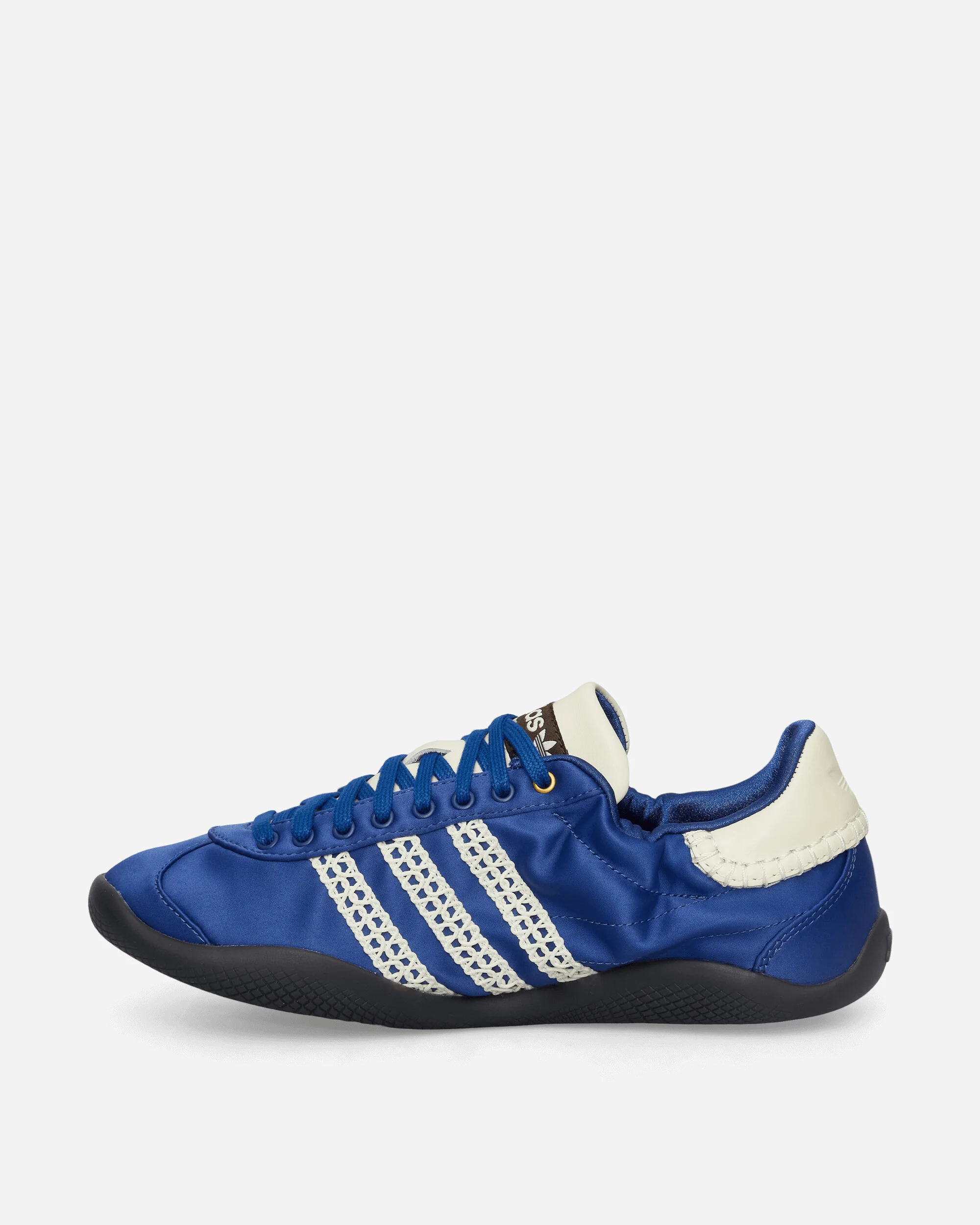 Wales Bonner Karintha Lo Satin Sneakers Blue / Cream White - Image 3