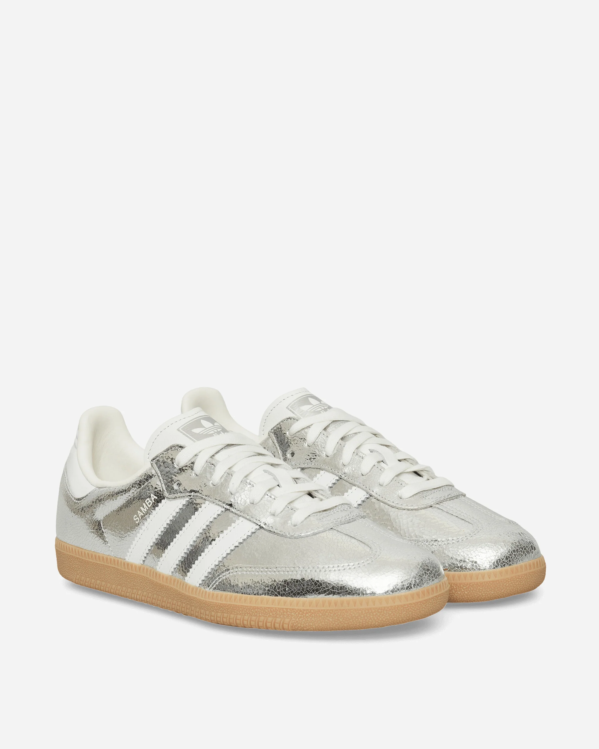 Women's Samba OG Sneakers Silver Metallic / Cloud White - Image 2