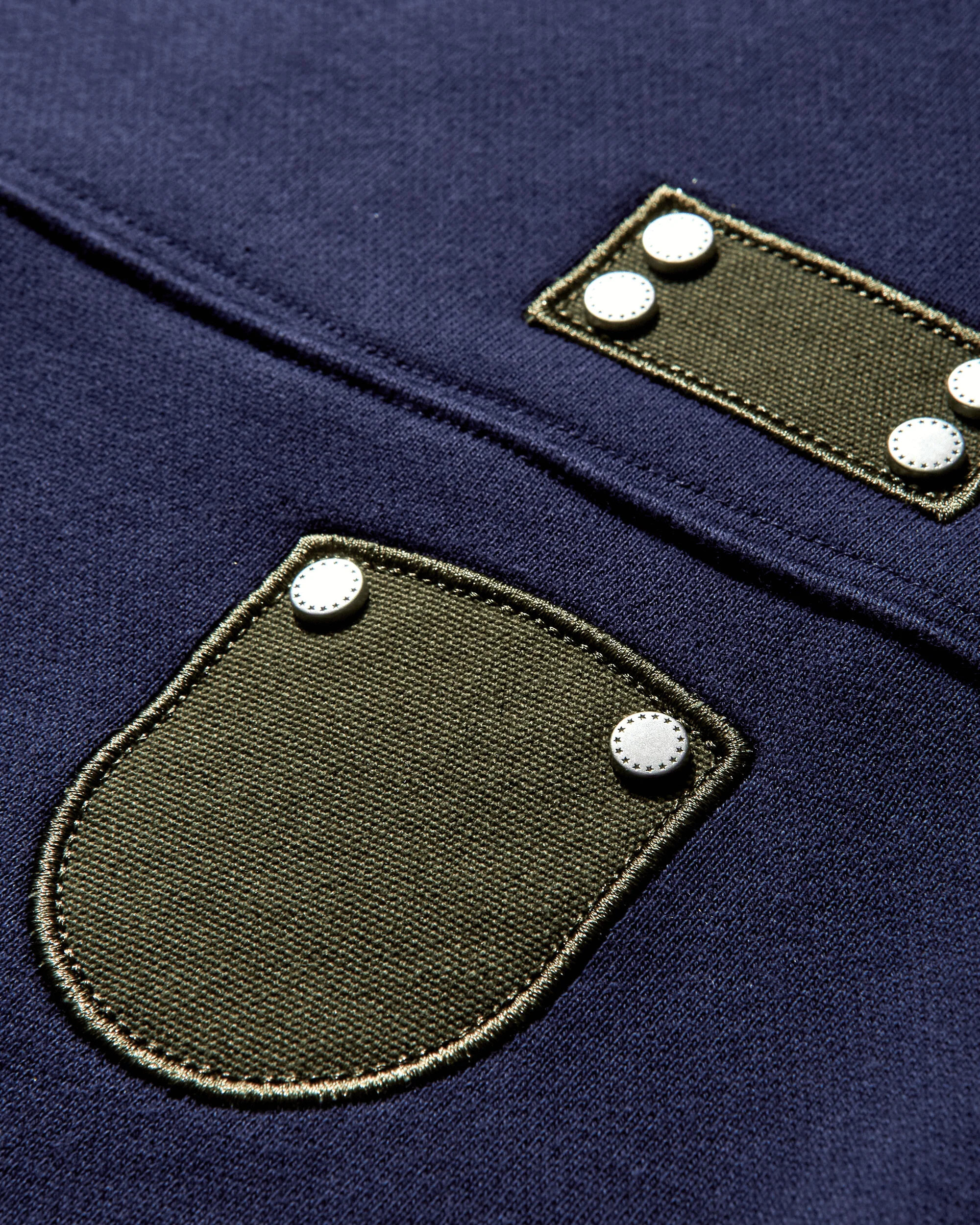 Patched Sweatshirt Navy - Image 3