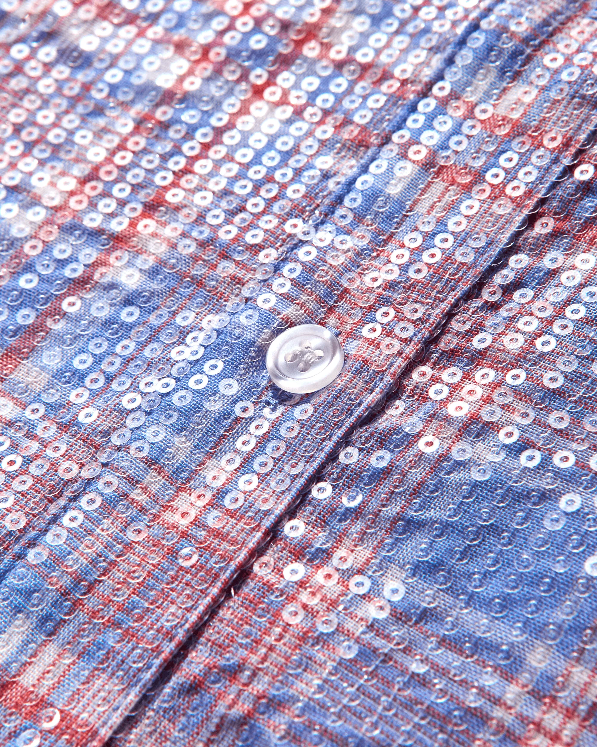 Spangle Shortsleeve Shirt Red - Image 4