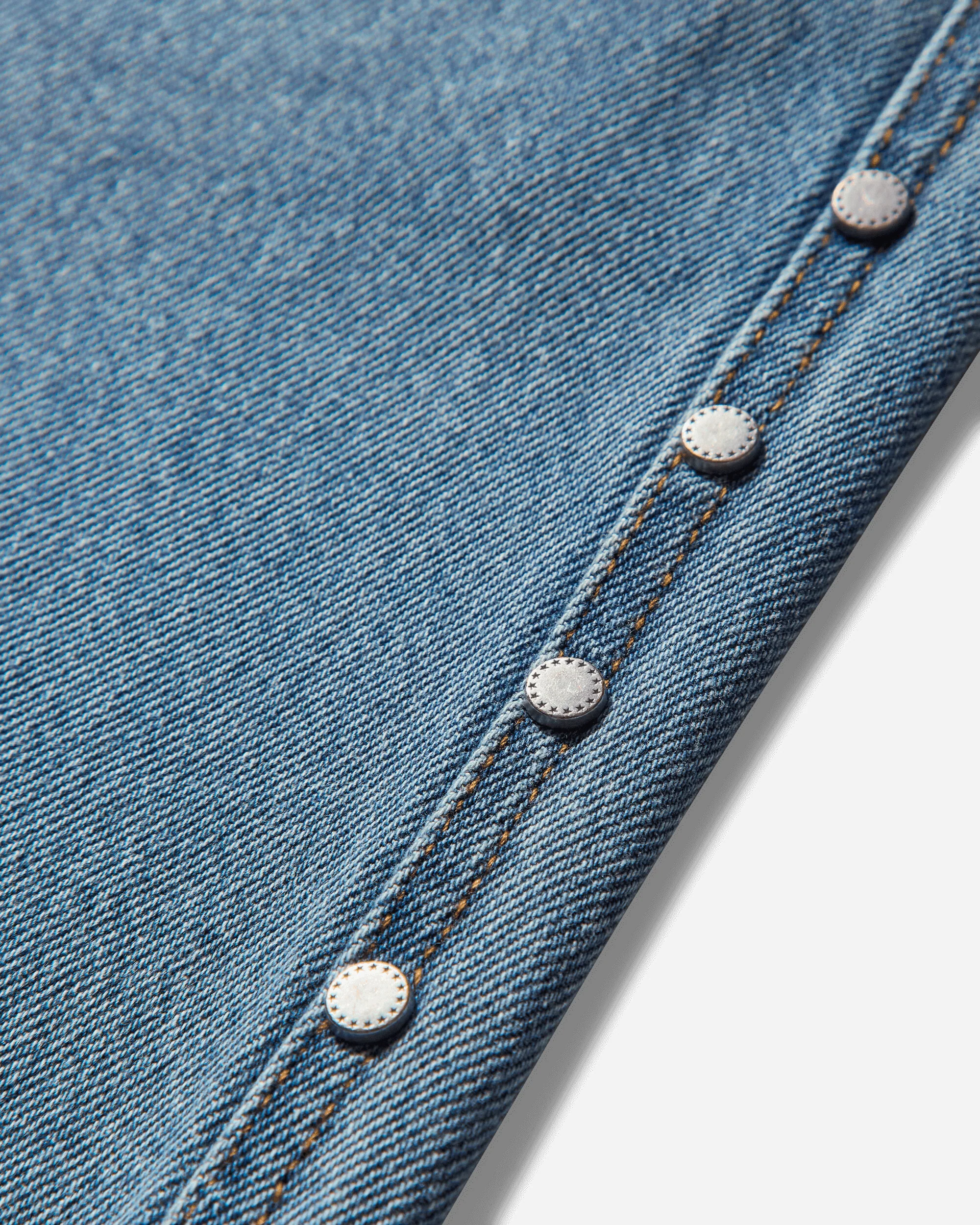 Men's Studded Wide Shorts Blue - Image 3