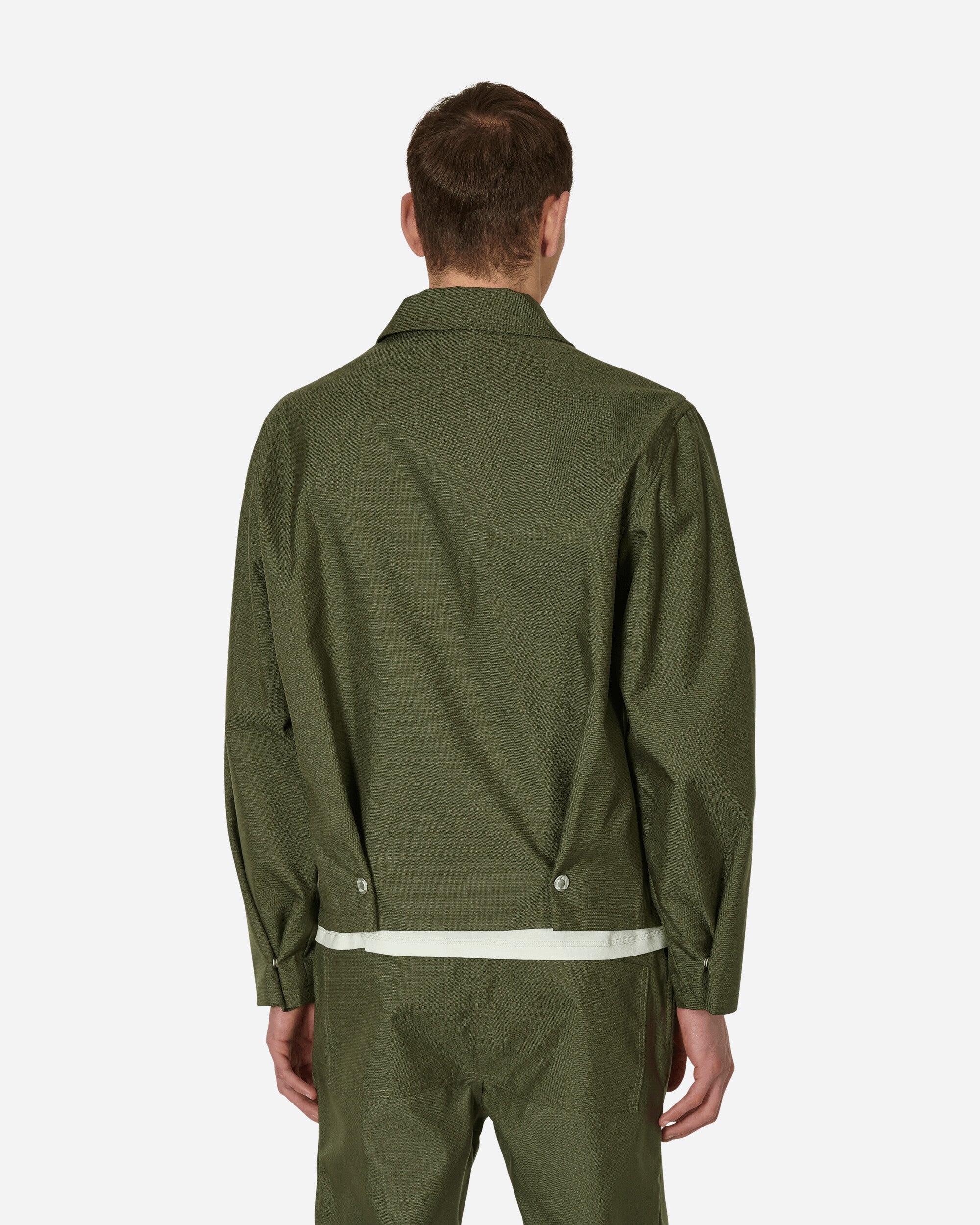 Pleat Bomber Jacket Green - Image 3