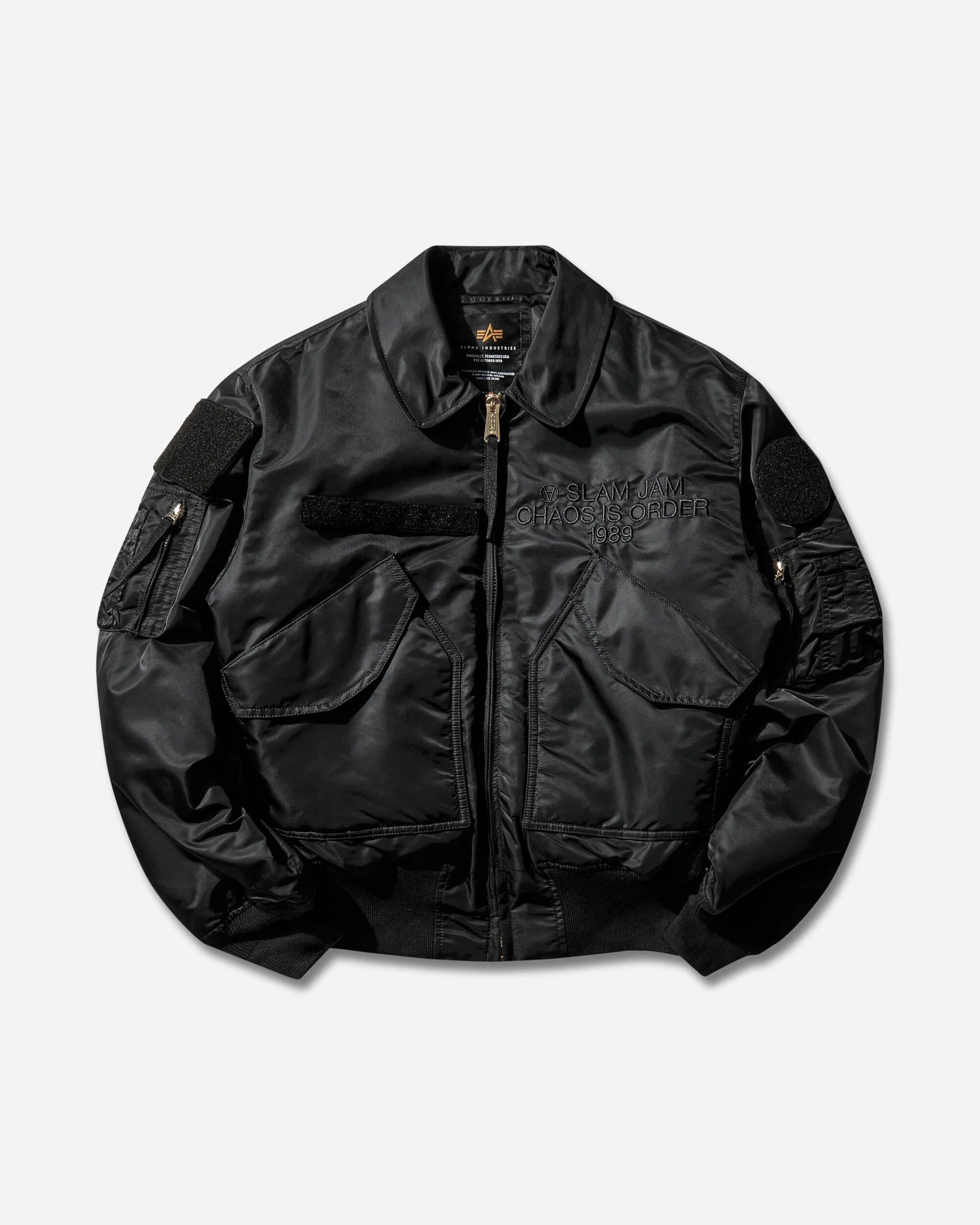 Slam Jam CWU-45 Heritage Bomber Jacket Black - Image 3