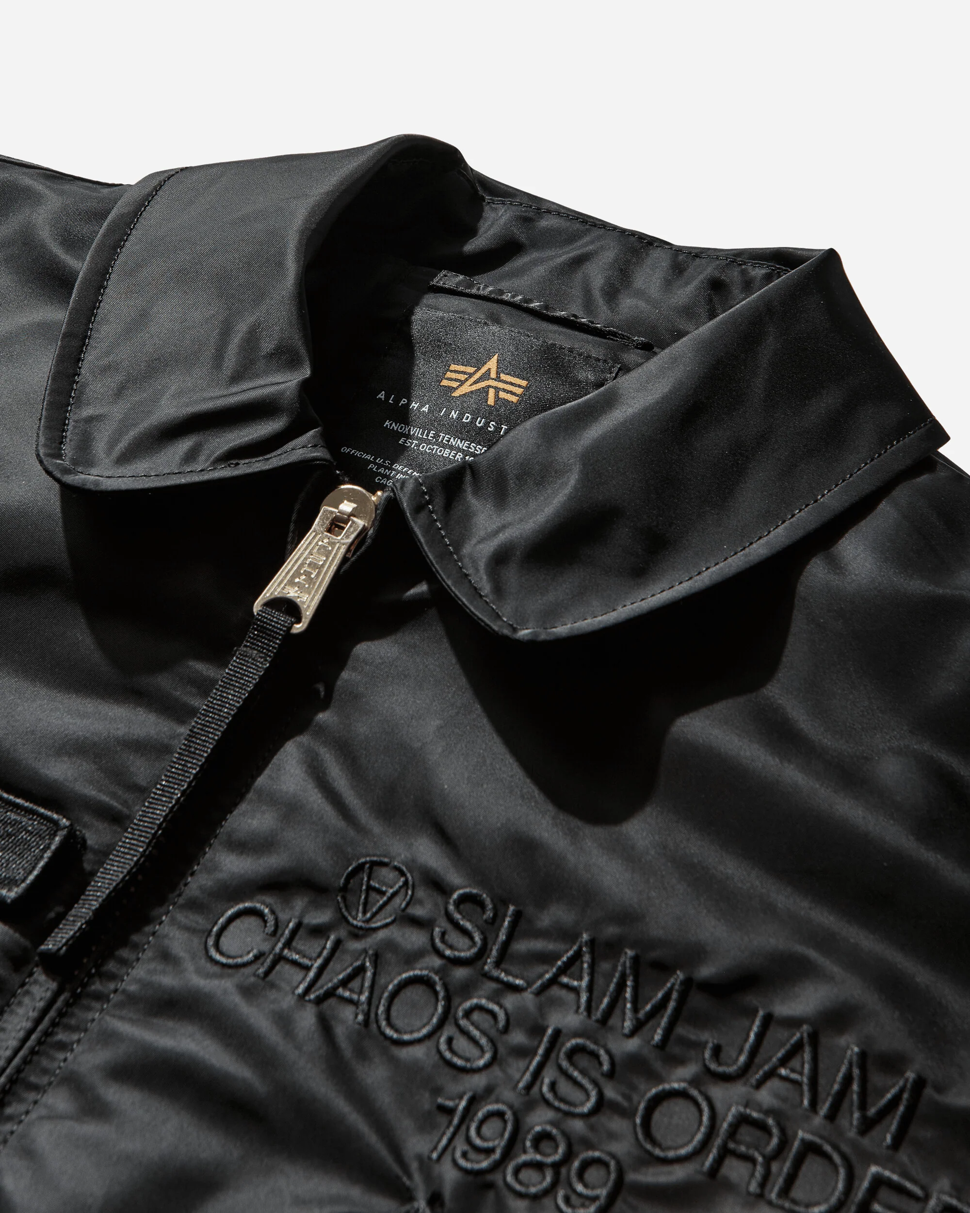 Slam Jam CWU-45 Heritage Bomber Jacket Black - Image 6