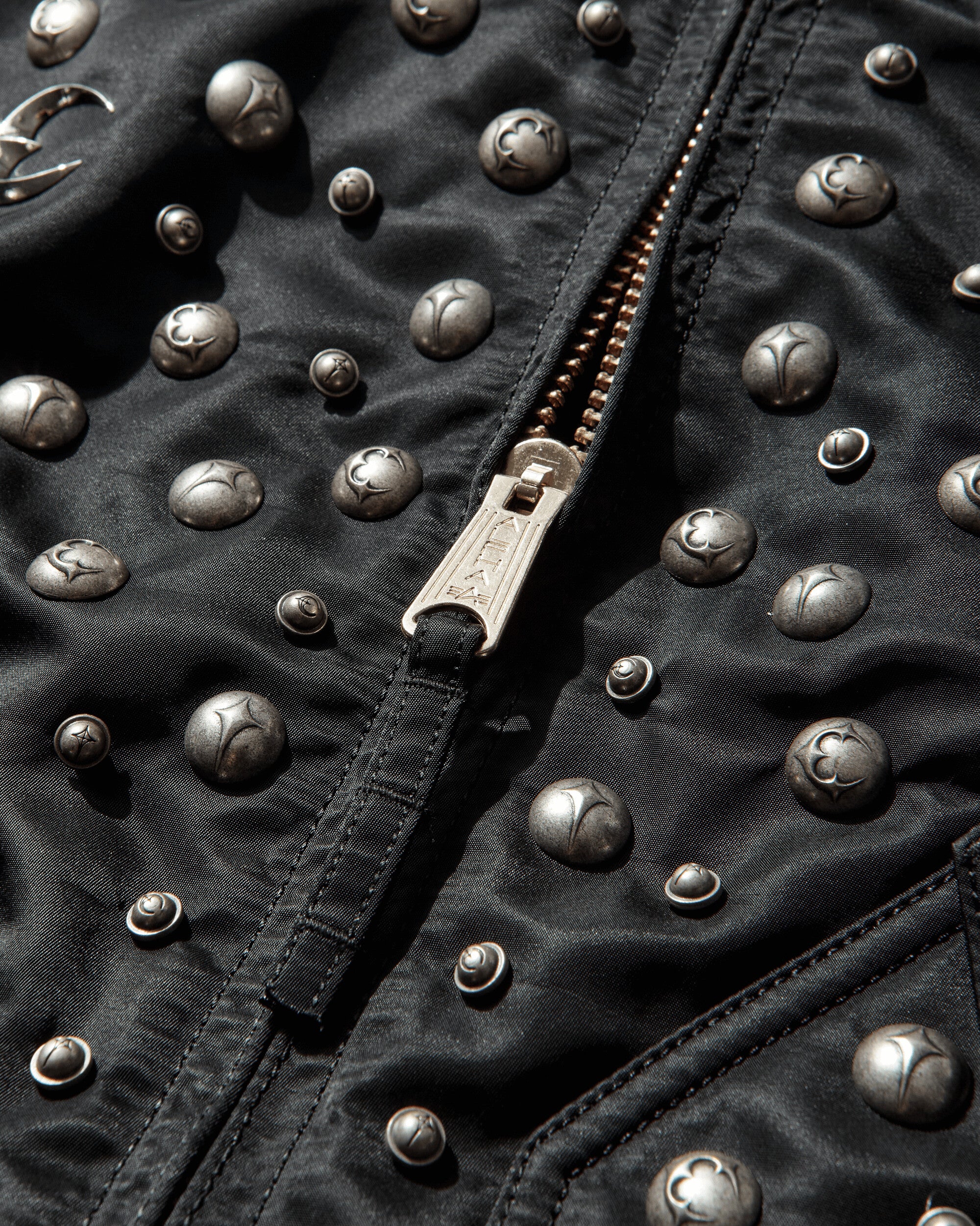Thug Club CWU 45/P All-Over Rivet Flight Jacket Black - Image 4