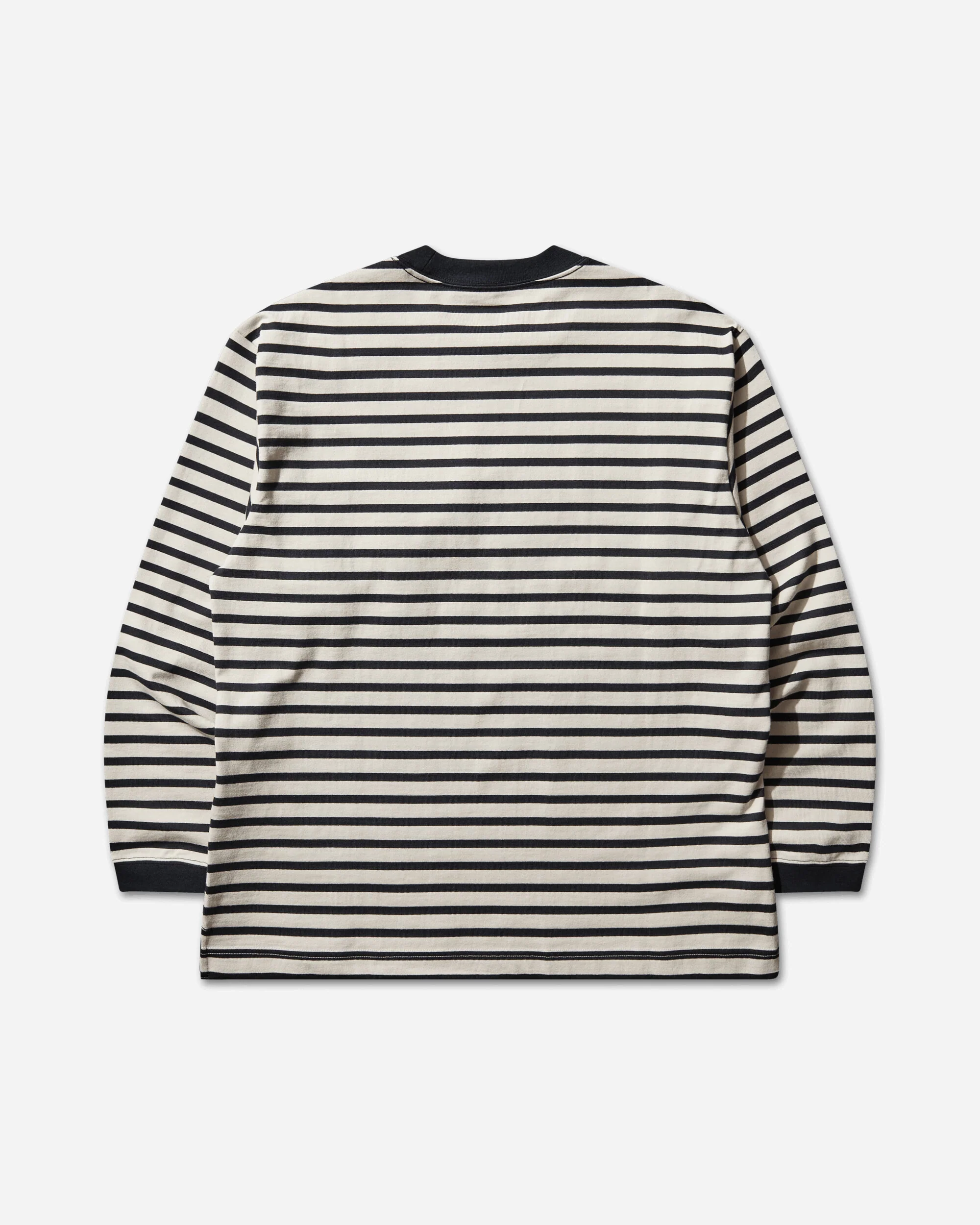 Men's Stripe Pocket Longsleeve T-Shirt Navy - Image 2