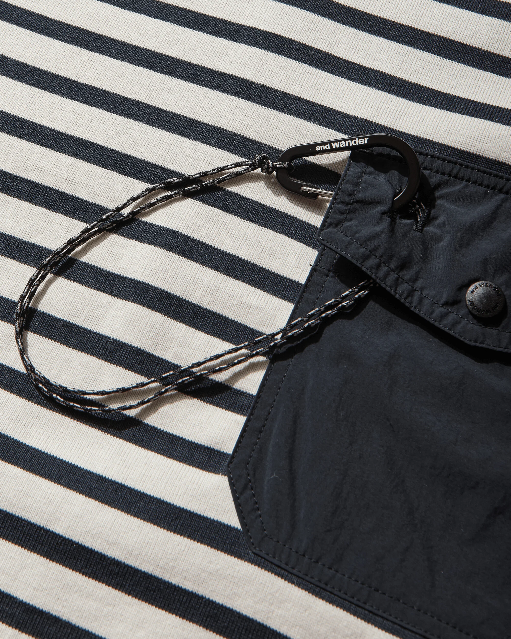 Men's Stripe Pocket Longsleeve T-Shirt Navy - Image 3