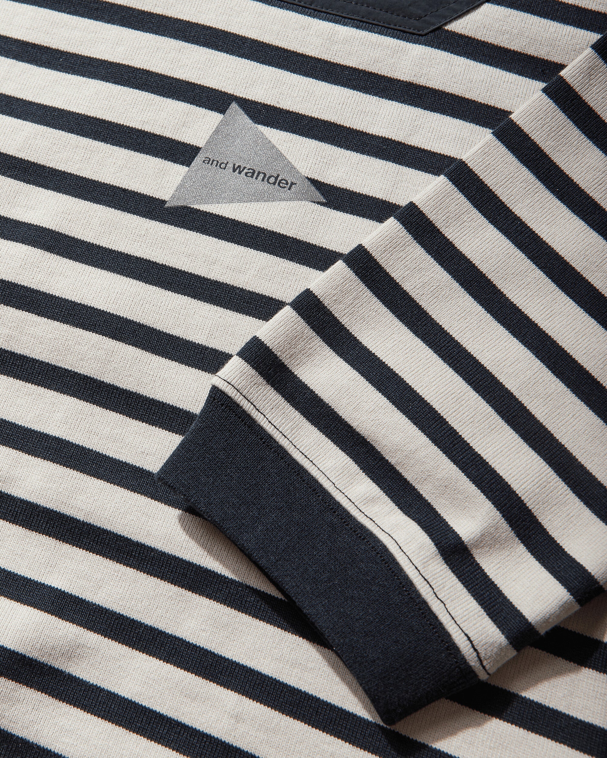 Men's Stripe Pocket Longsleeve T-Shirt Navy - Image 4