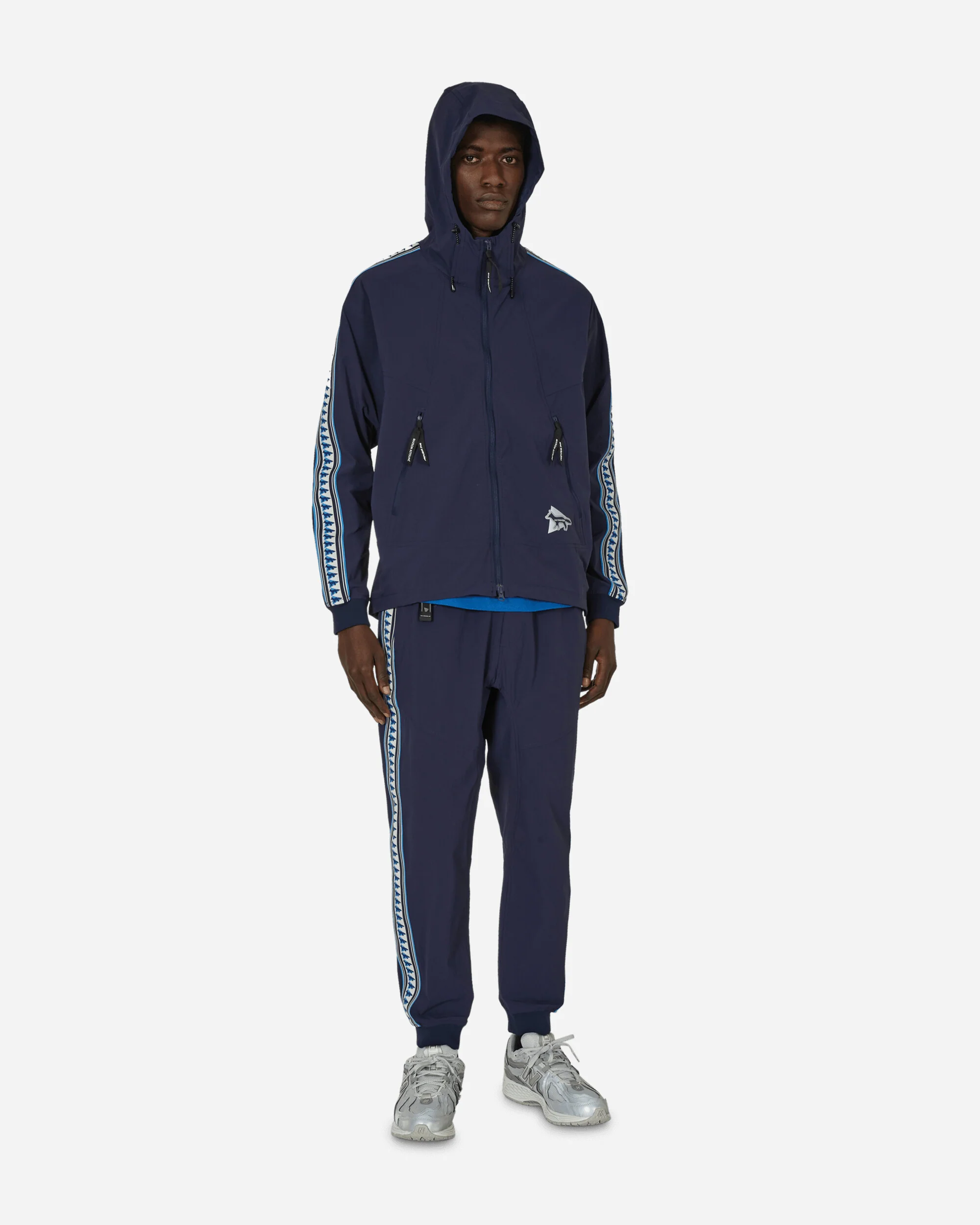 Maison Kitsuné Trak Hoodie Navy - Image 4