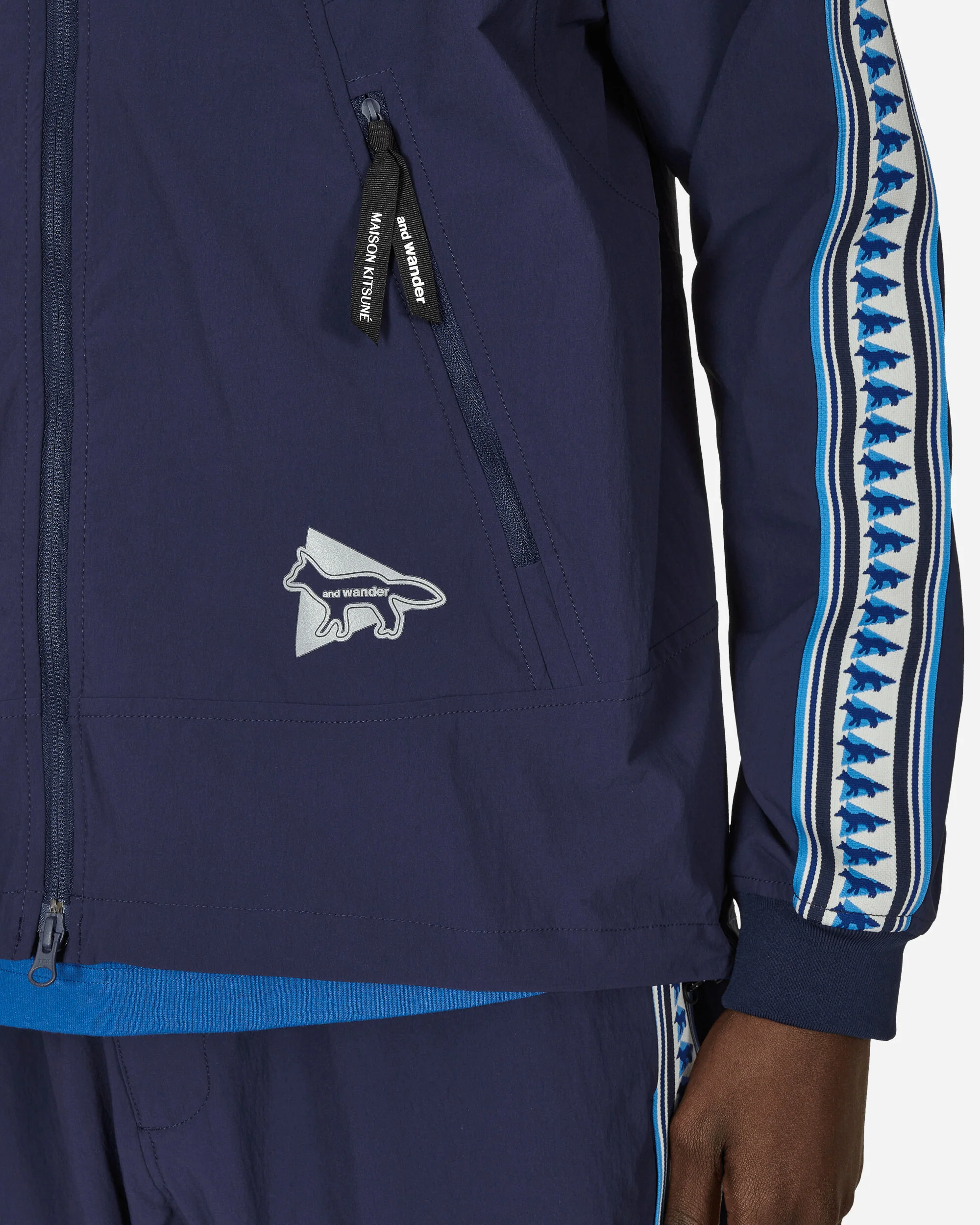 Maison Kitsuné Trak Hoodie Navy - Image 6