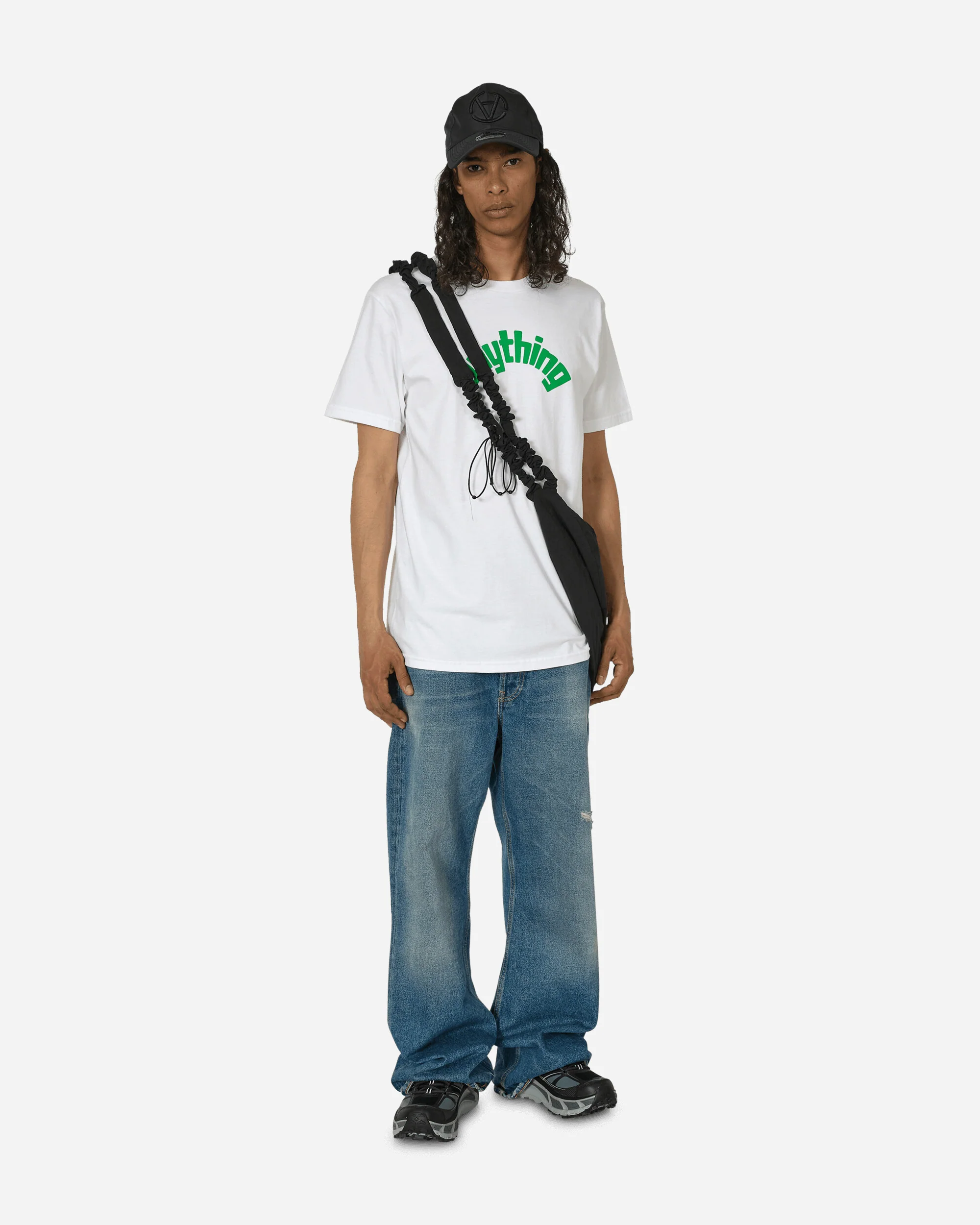 Curved Logo T-Shirt White / Green - Image 4