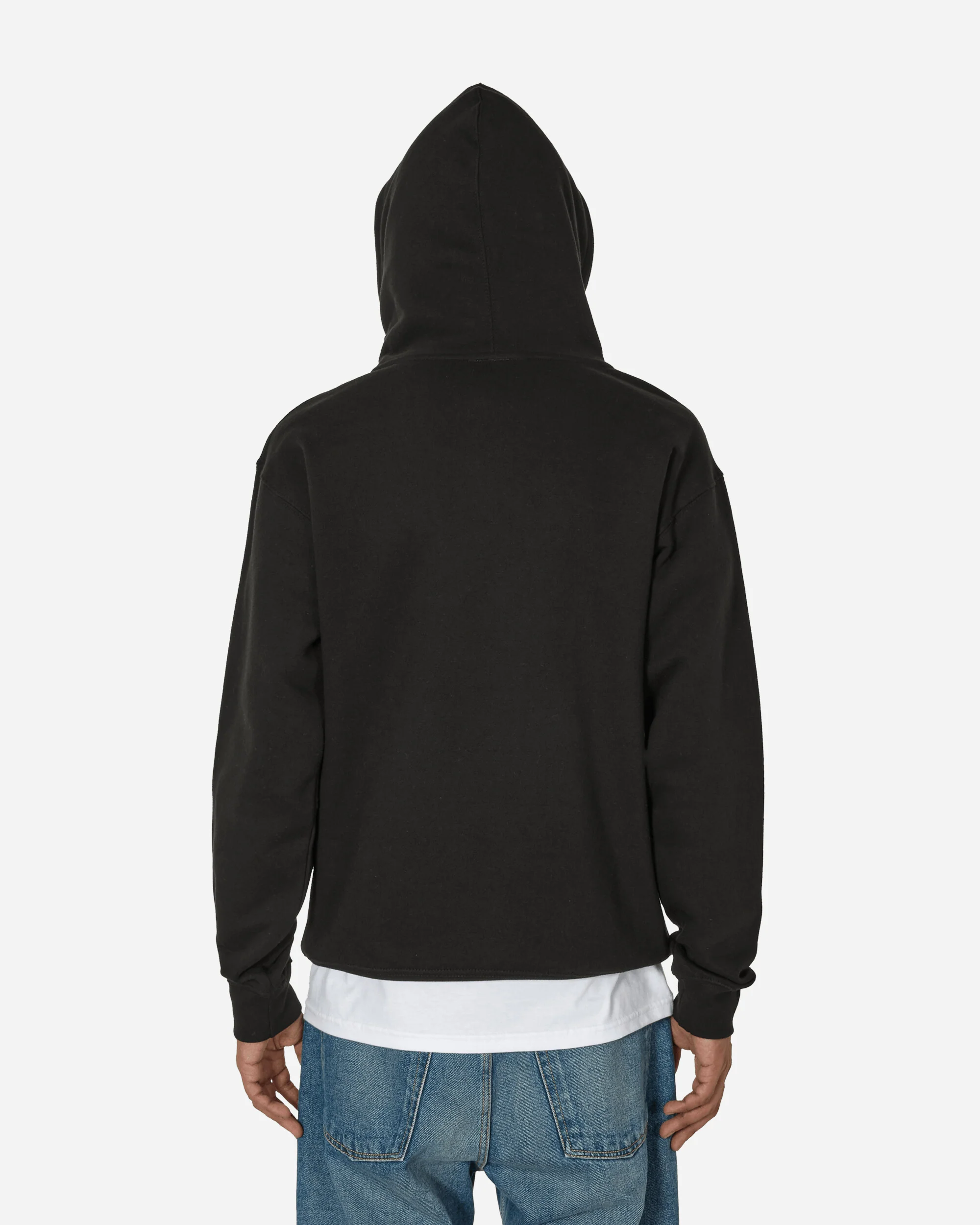 Curved Logo Hoodie Black - Image 3