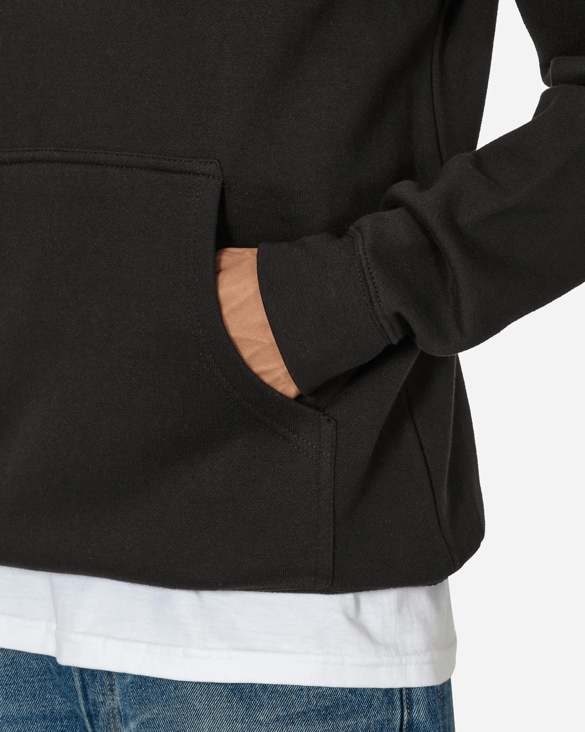 Curved Logo Hoodie Black - Image 5