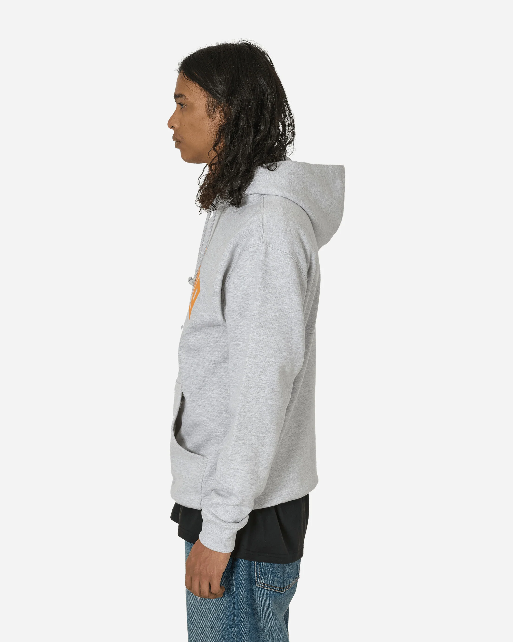 Curved Logo Hoodie Heather Grey - Image 2