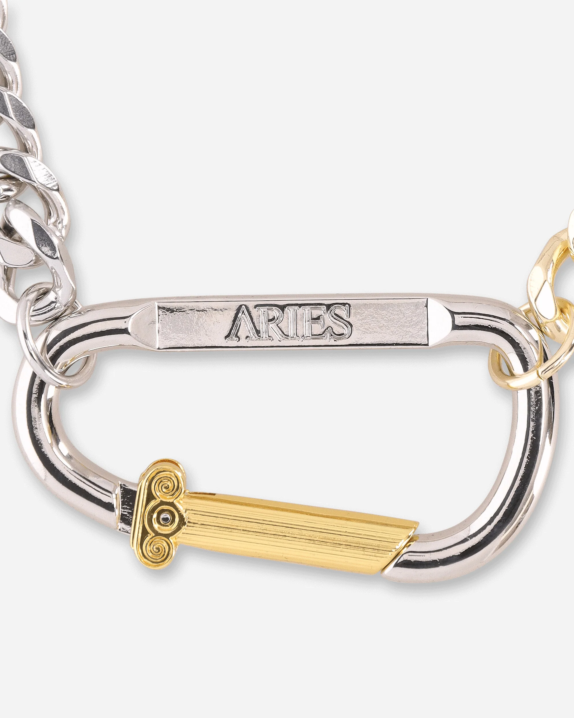 Column Carabiner Necklace Silver - Image 4