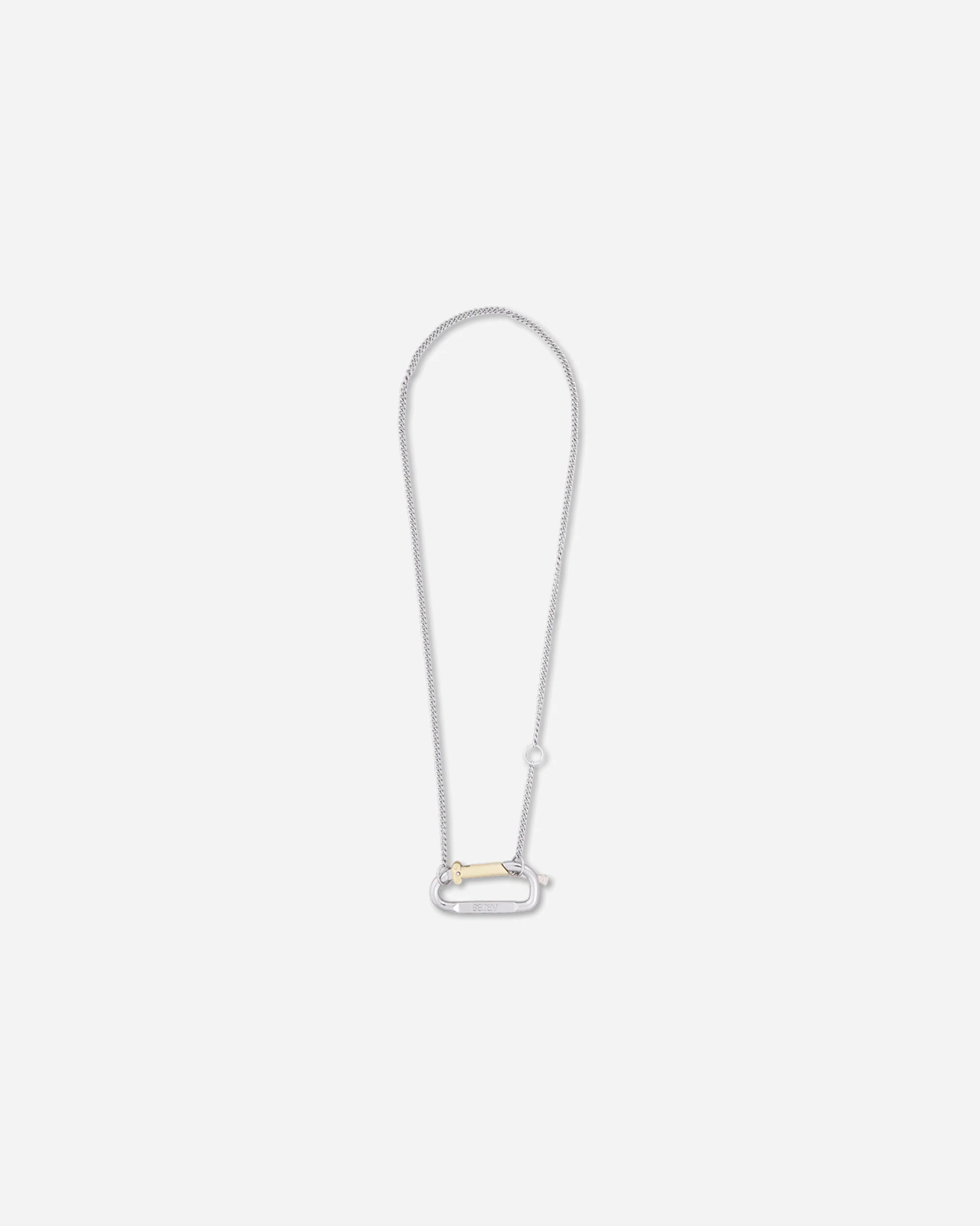Mini Carabiner Chain Necklace Silver - Image 2
