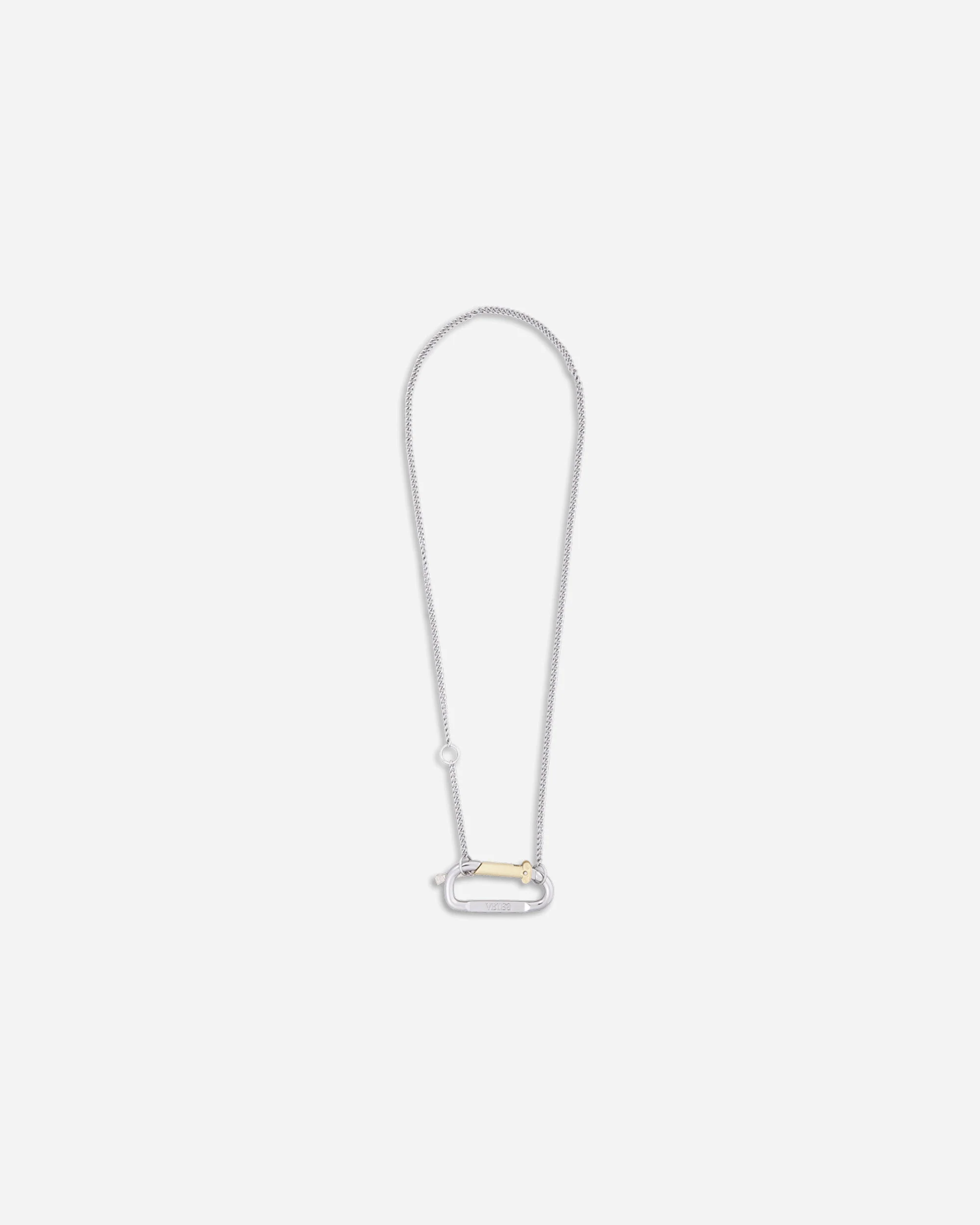Mini Carabiner Chain Necklace Silver - Image 3