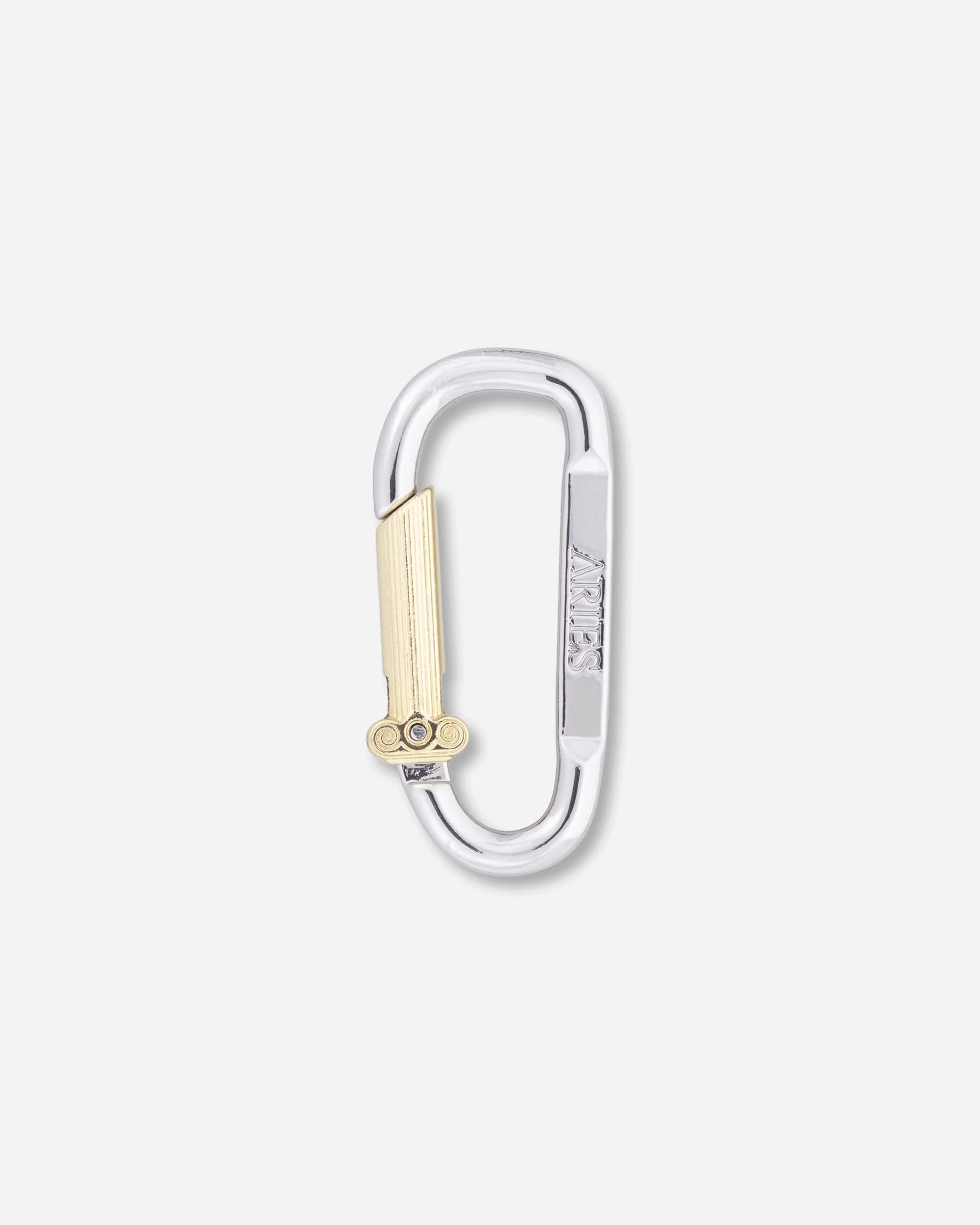 Mini Carabiner Chain Necklace Silver - Image 4