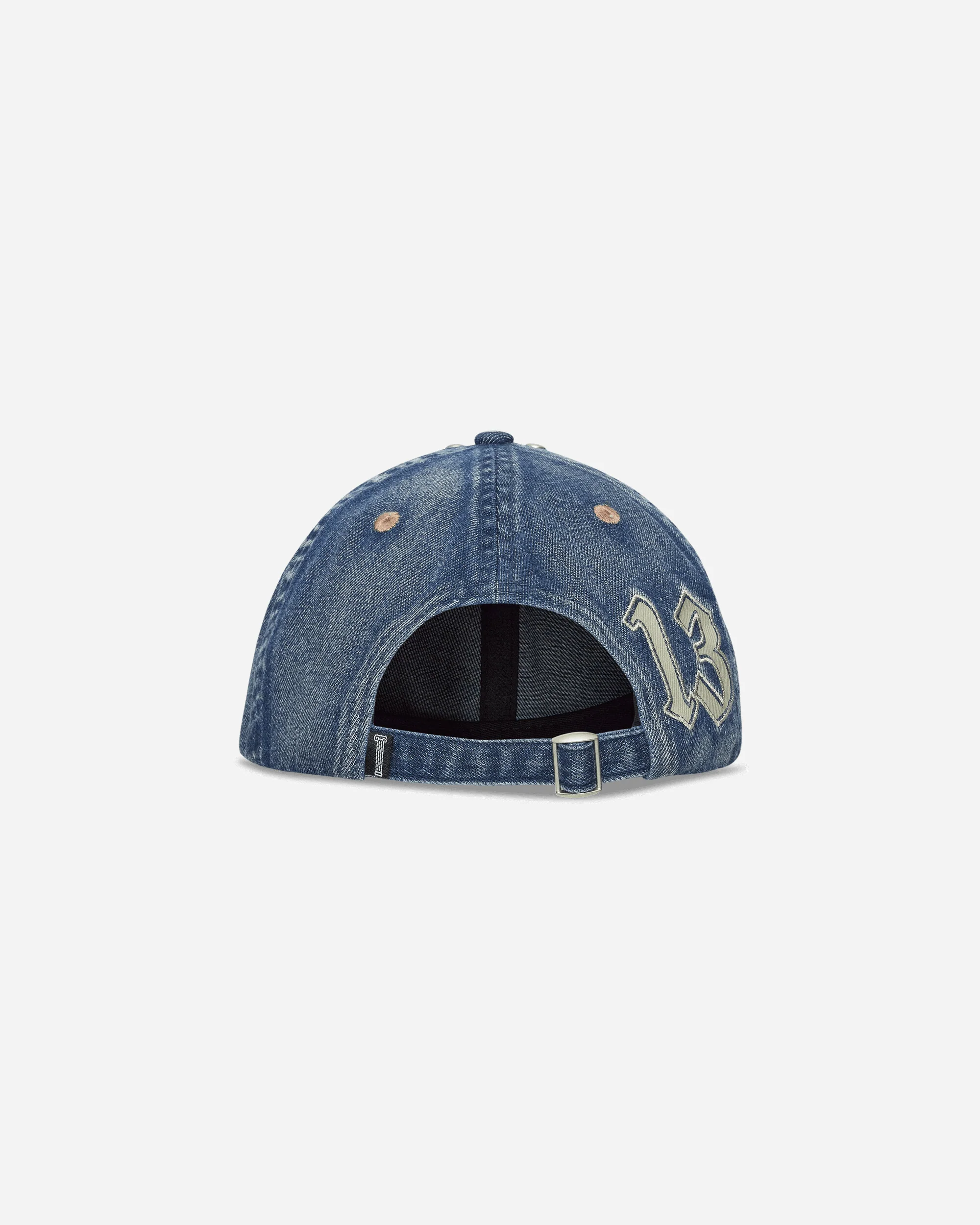 Studded Mega Graphic Denim Cap Blue - Image 4